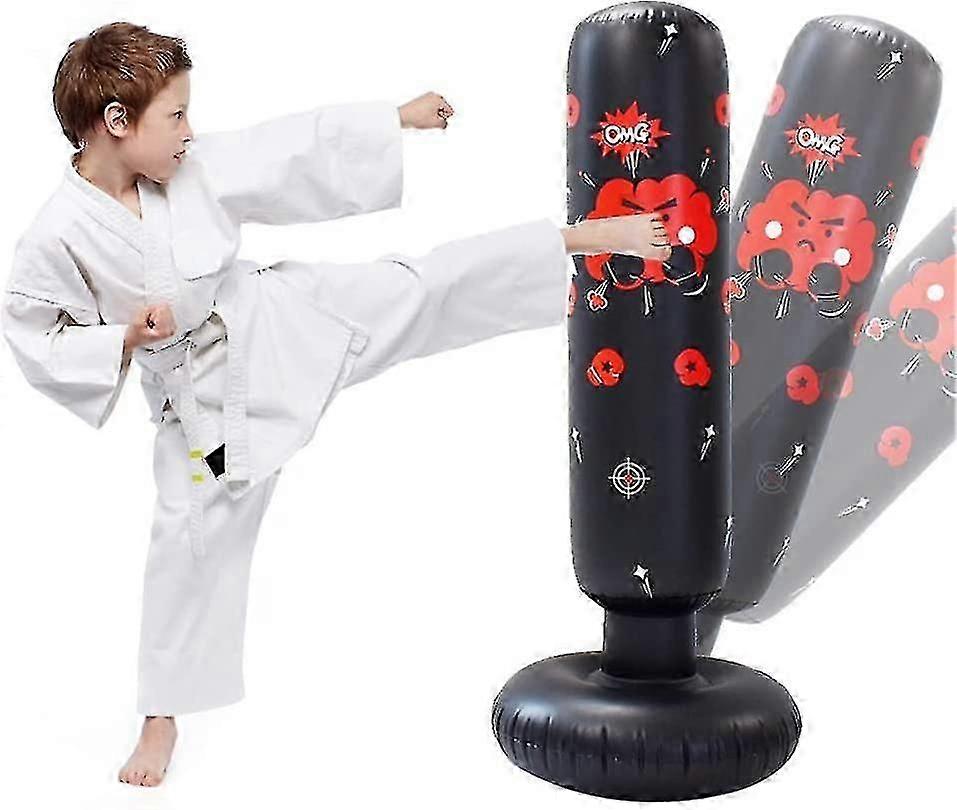 120cm Punching Ball, Kids Inflatable Boxing Punching Bag, Instant Rebound Fitness Punching- Boxing bag