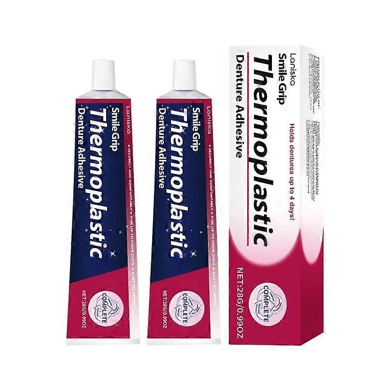 1/2/3PCS Thermoplastic Denture Adhesive, Refits and Tightens Loose Upper and Lower Dentures and Partials | Non-Glue Adhesive