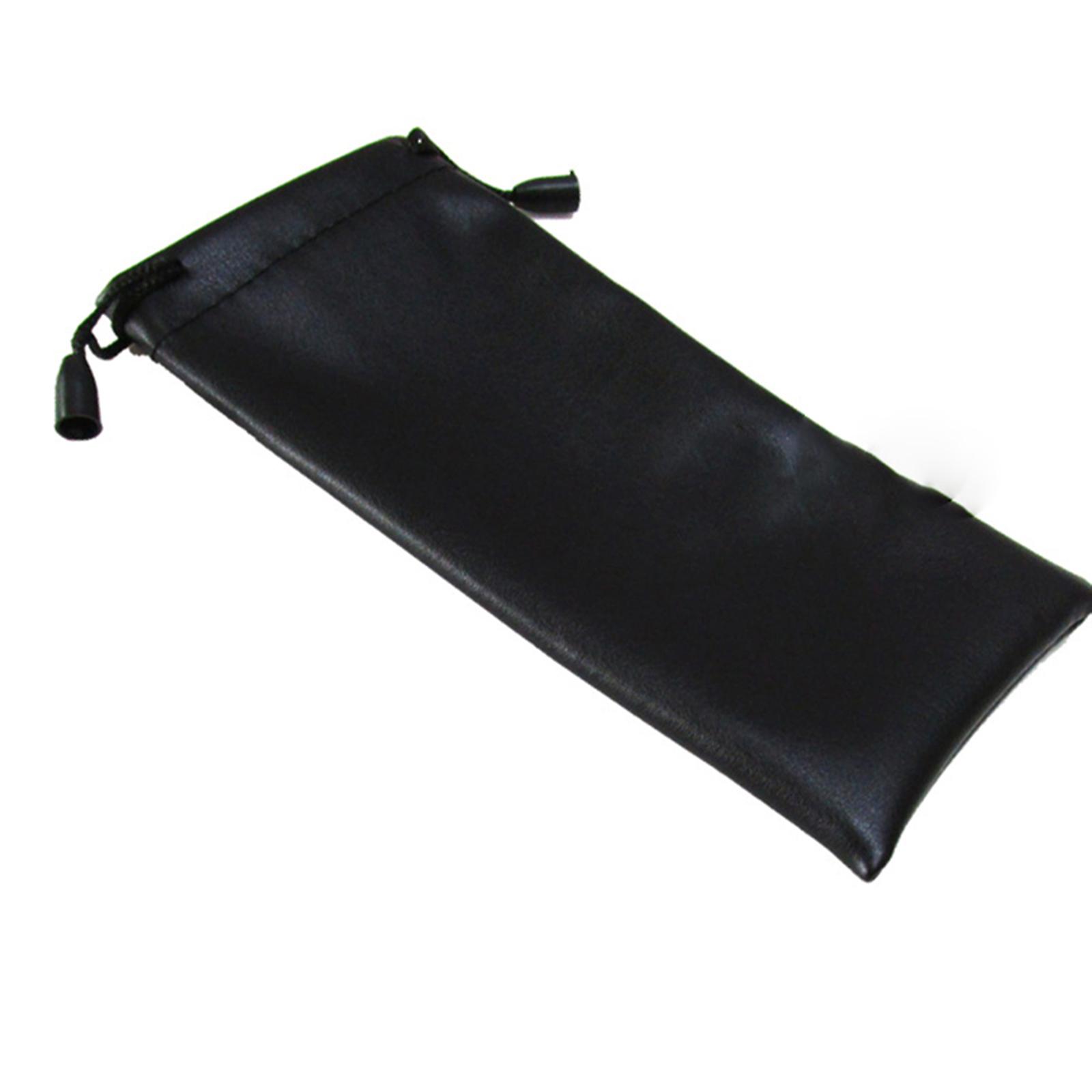 Waterproof Drawstring 1/5/10pcs Leather Glasses Bag Pu 9*18cm Black Soft Pouch Hangable Glasses Storage