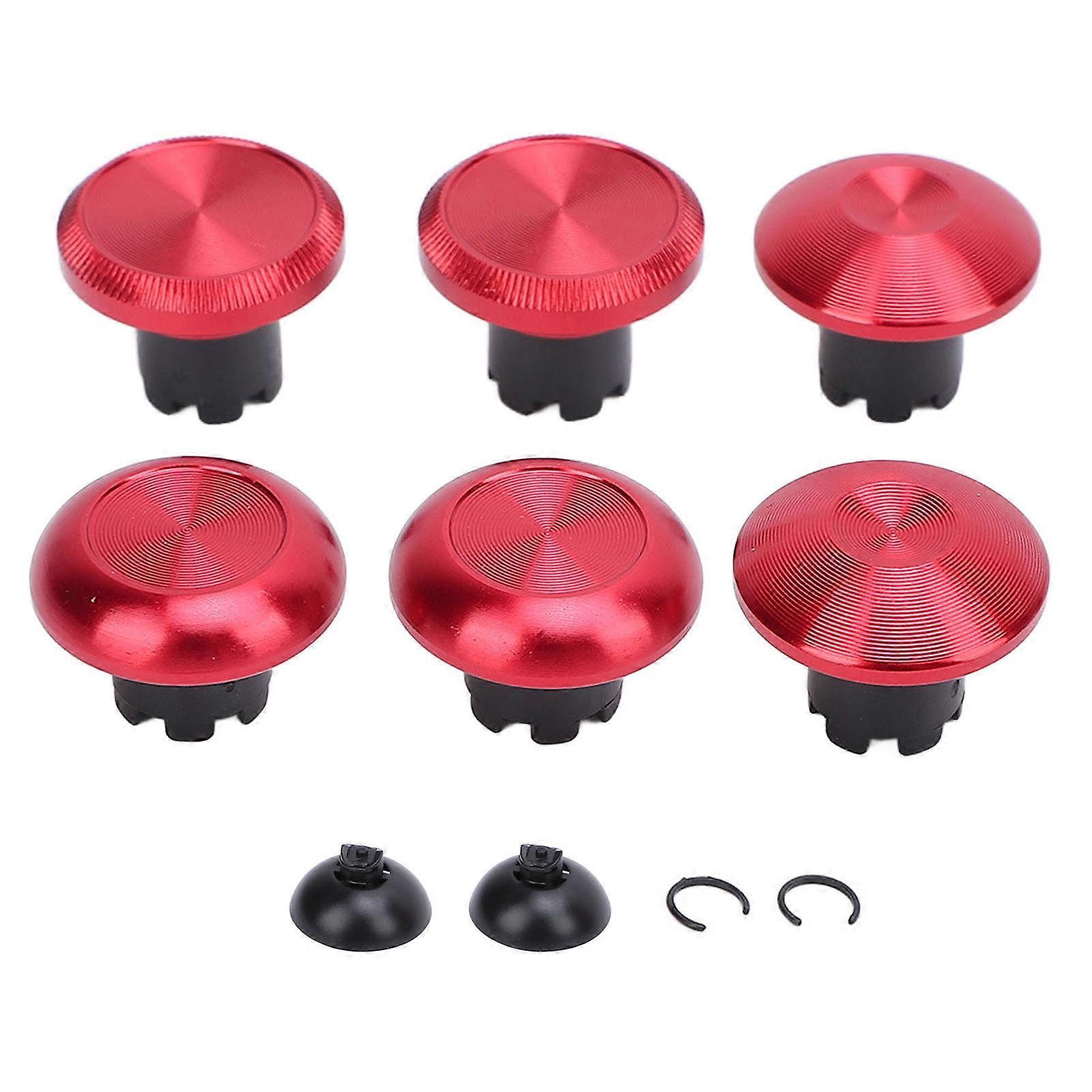 Red Metal Thumbsticks for Edge & Switch Pro Controllers - Easy Plug & Play Joysticks