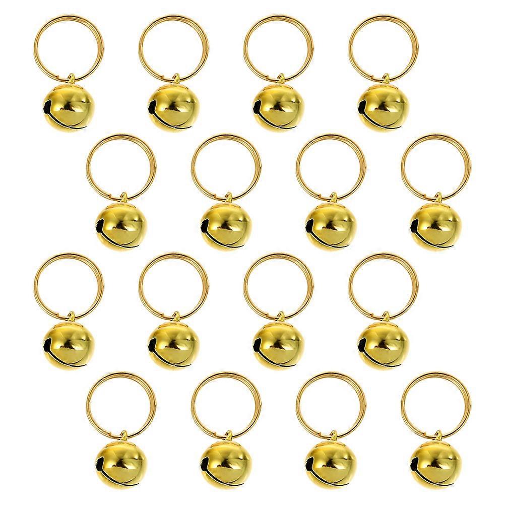 16 Pcs Copper Jingle Bells DIY Open Bells Pet Hanging Decorative Bell