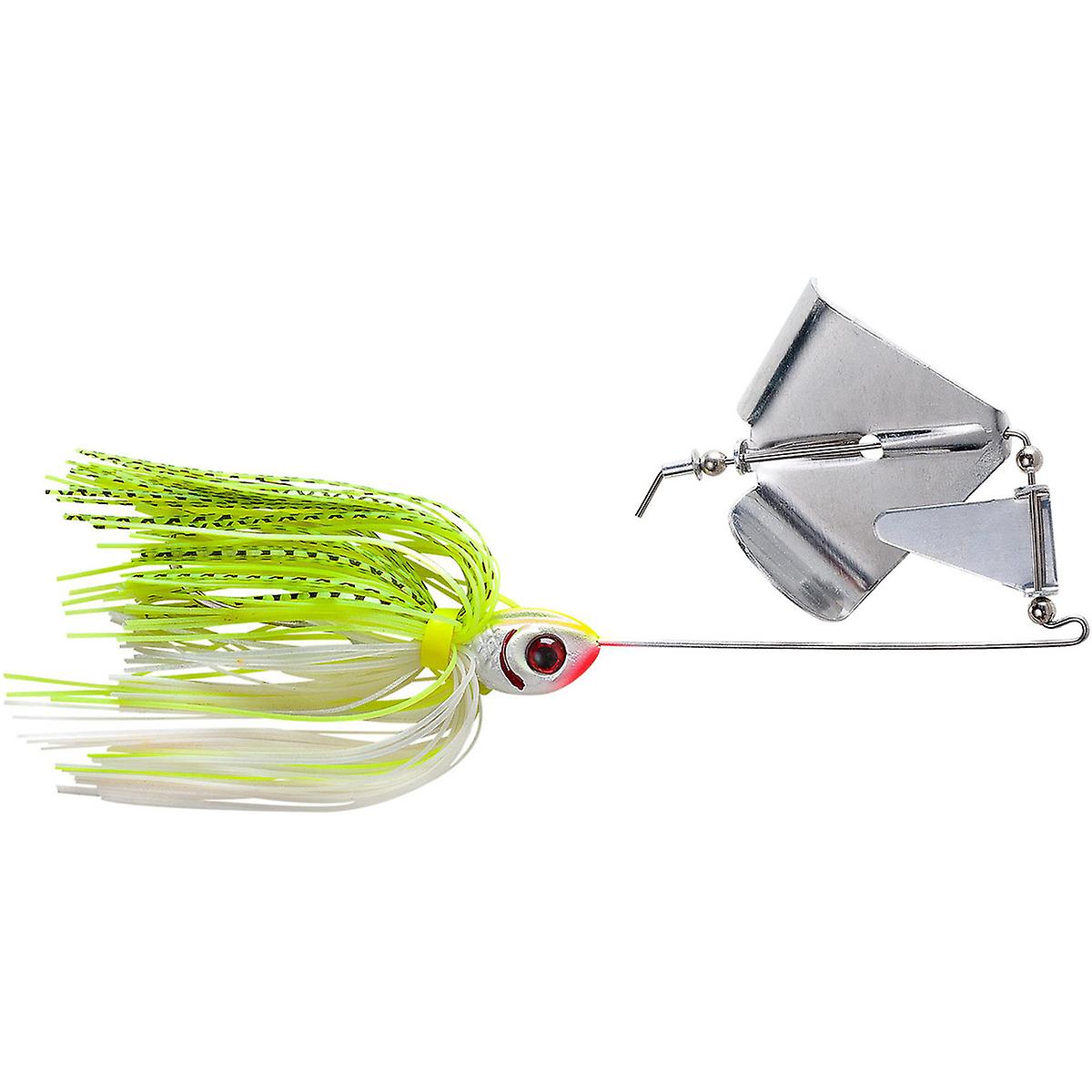 Booyah Buzz Bait 1/4 oz. Fishing Lure - White/Chartreuse Shad