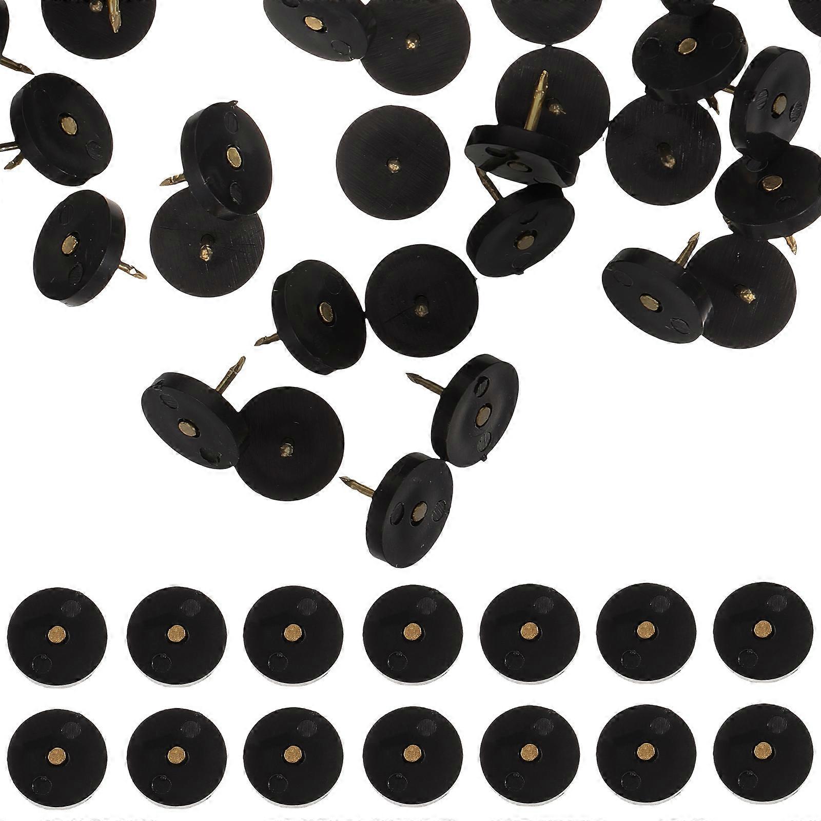 Safety Pin Backs Locking Clasp For Lapel Pins Craft Projects Black 50Pcs