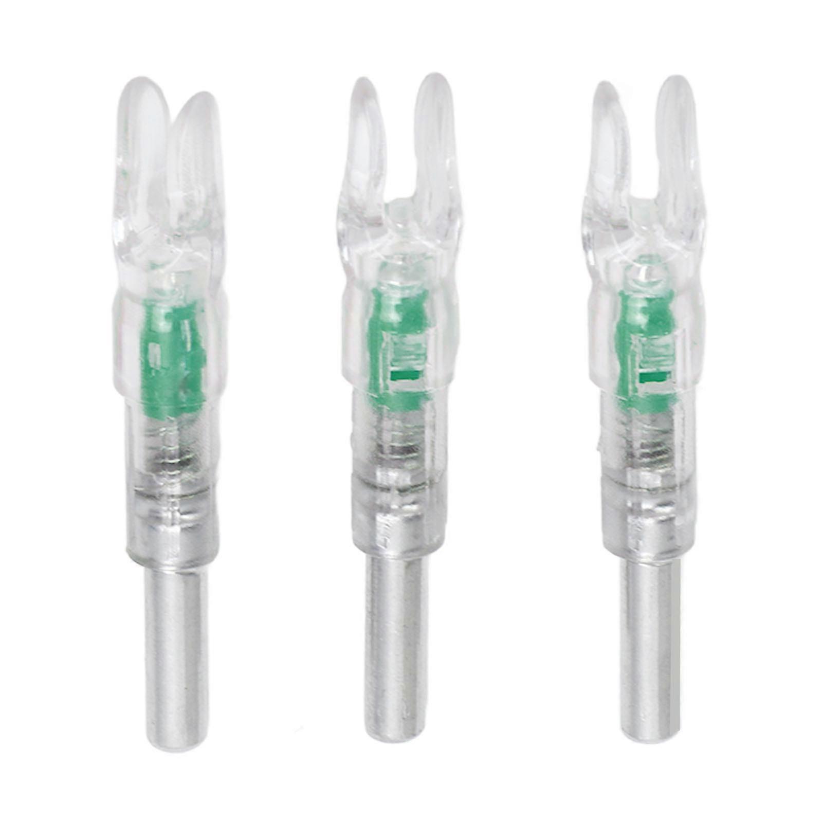 3PCS Lighted Nocks Plastic Automatic with Switch 6.2mm Inner Diameter Archery Nock Tail for Night Hunting