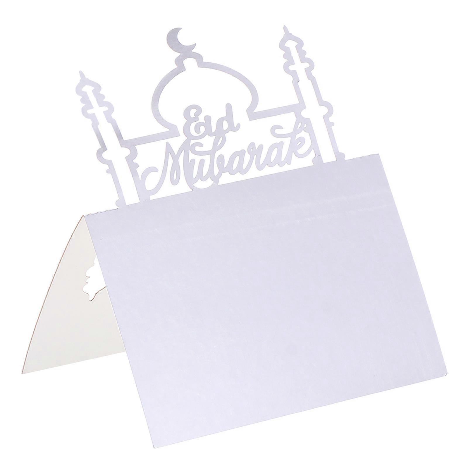 Place Cards For Eid Hollow-Out Design Rectangular Paper Name Cards Eid Parties 8.8x5.8cm 25Pcs