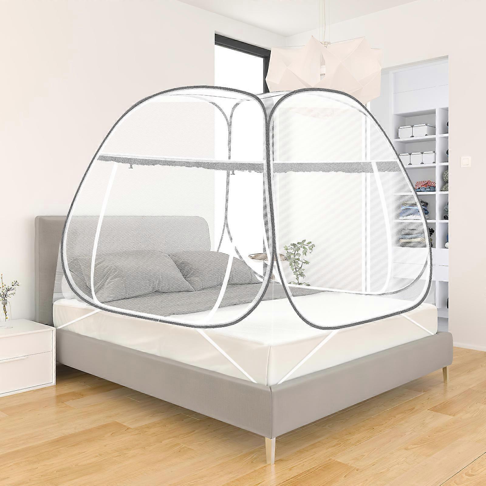 Mosquito Net Tent Dome Shape Full Size Bed Tent Blocking Entries Travel Ventilation 200.00X180.00X155.00CM 1Set
