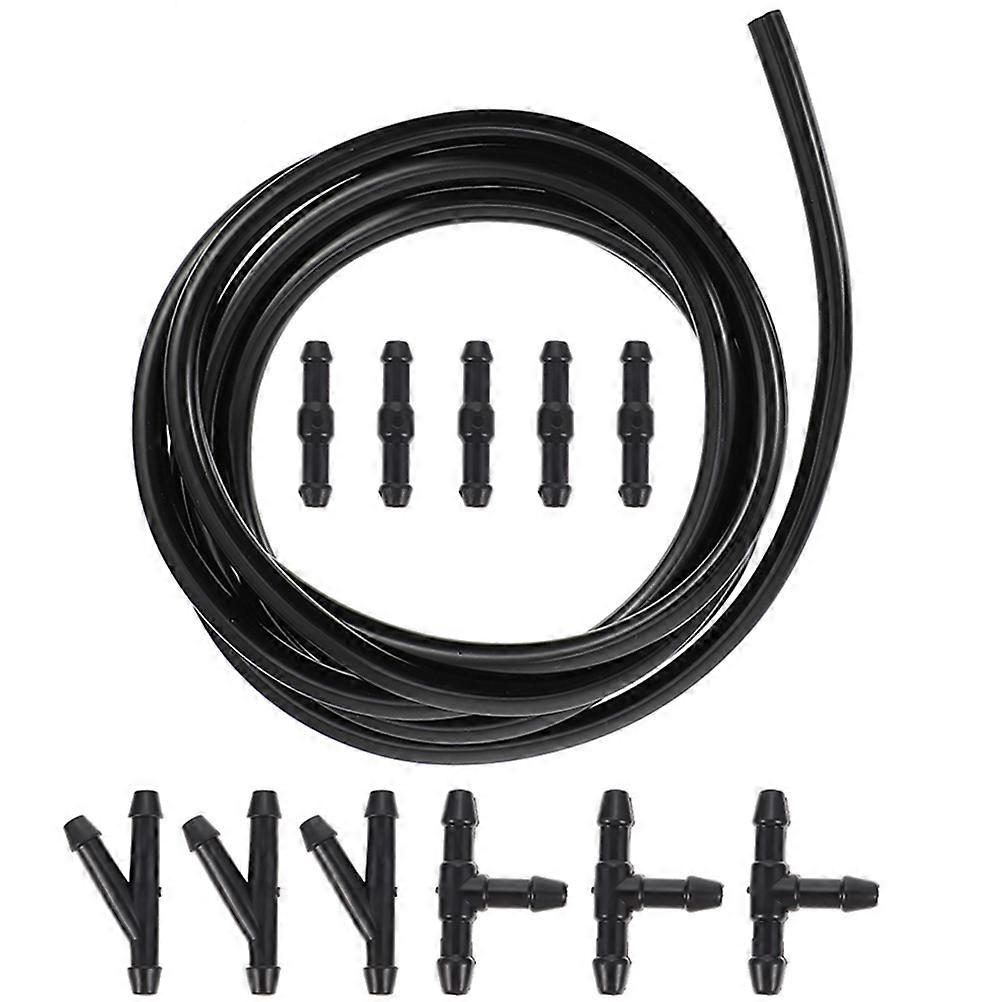 Car Wash Hose Windshield Washer Parts For DIY Enthusiasts Black Color 3.40X2.10X1.00cm Ensures Smooth Water Spray 1Set