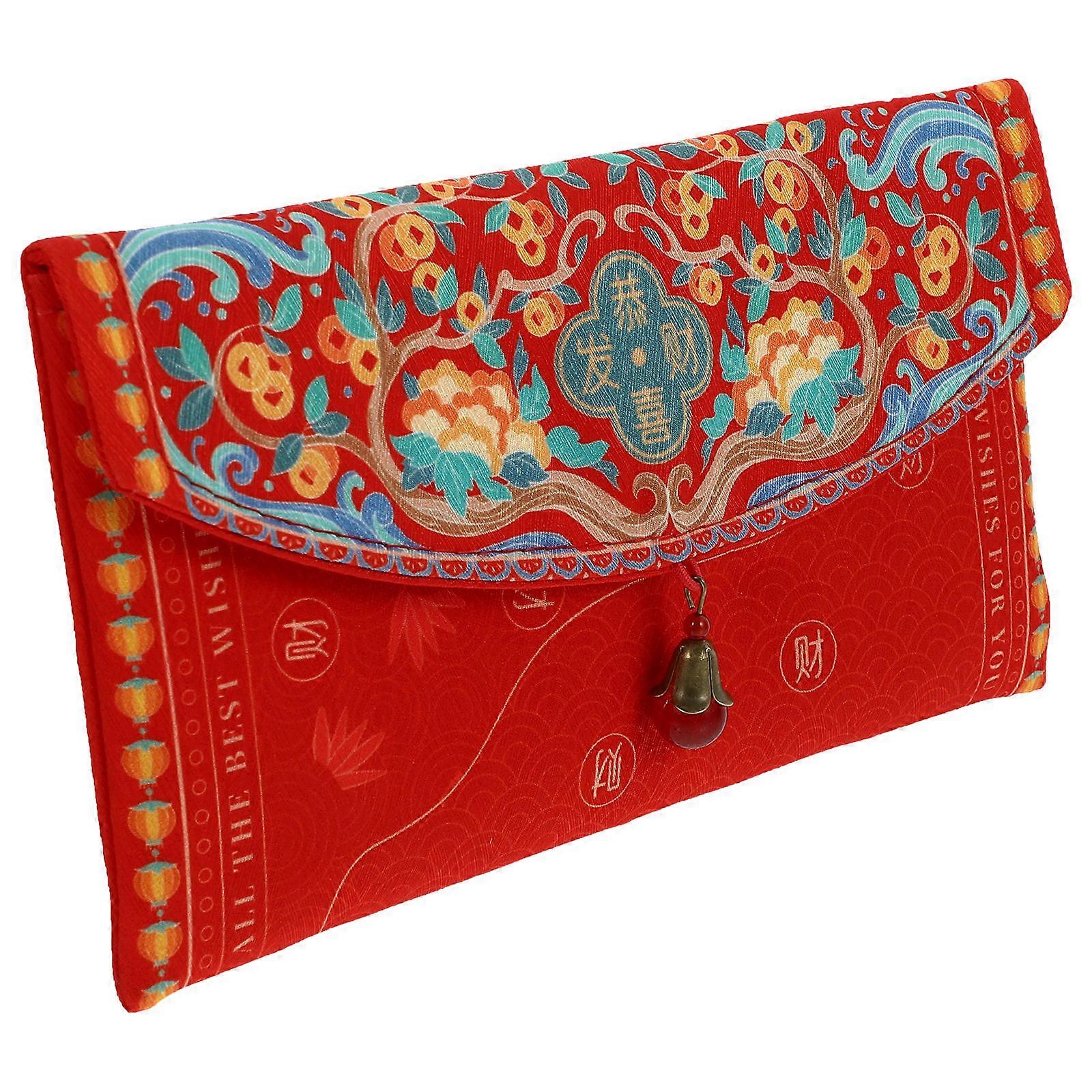 Spring Festival Hongbao Red Envelope Lucky Money Envelopes Red Pouch Storage All Ages Celebrations 1Pack