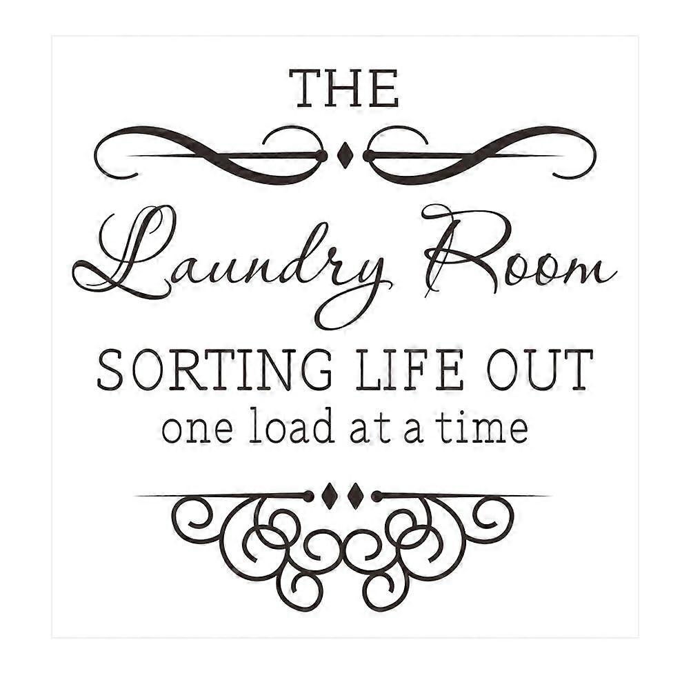 1 Sheet Laundry Room Decal Removable PVC Wall Sticker Decorative Wallpaper