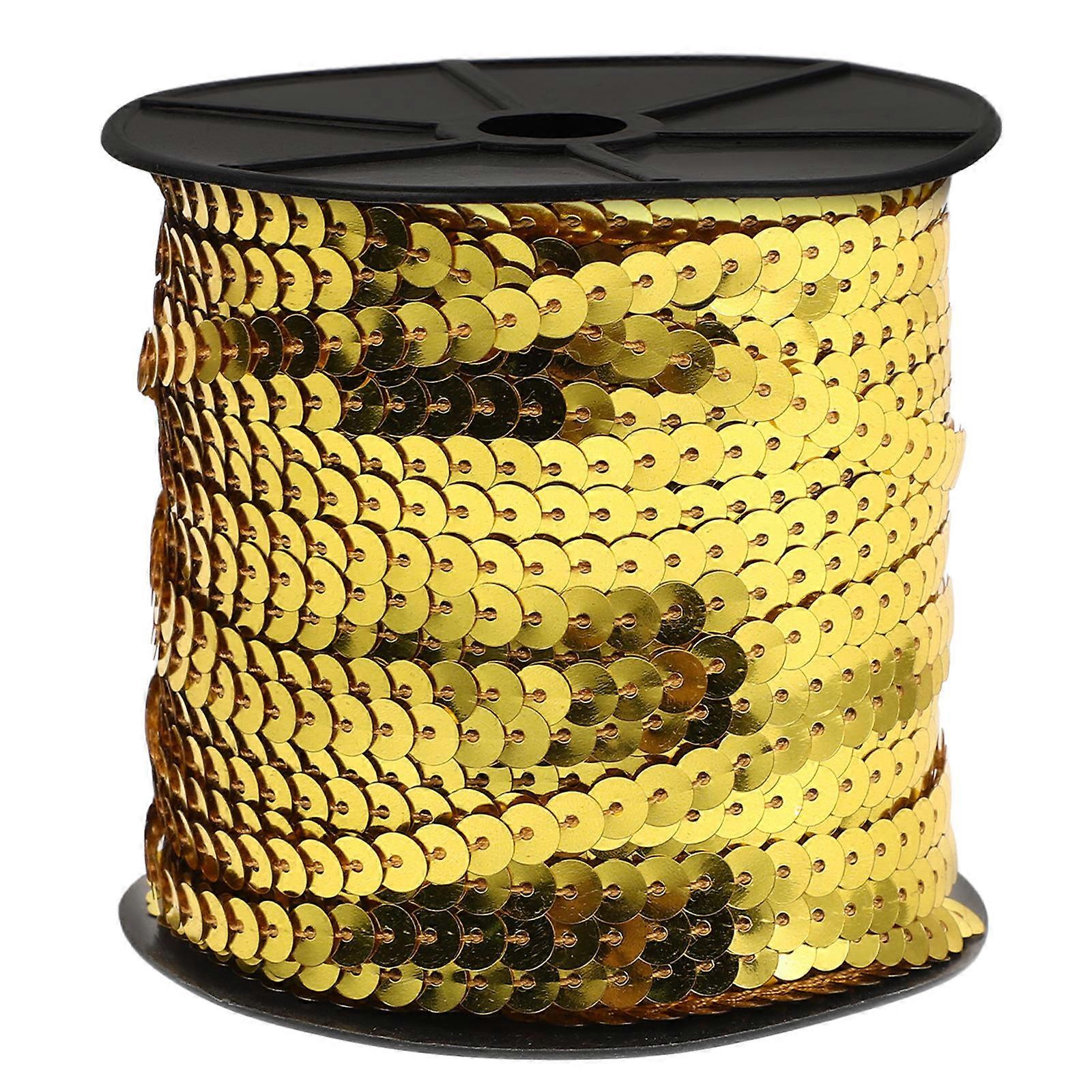 Golden Sequins For Crafts Flat Sequin Strip 8.50X8.50X8.00Cm Tassels Decoration Costume Accessories 1Roll
