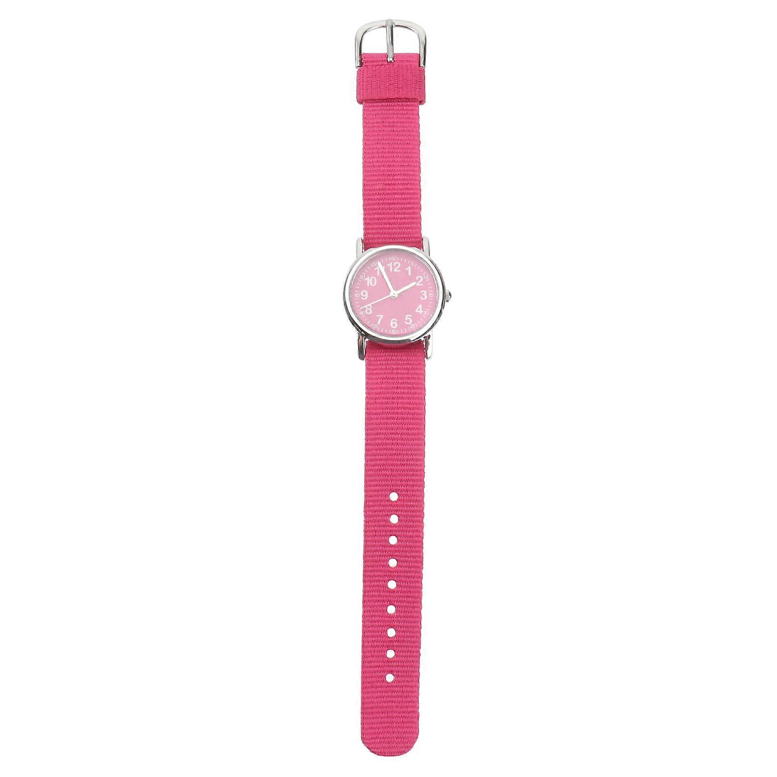 Kids Wrist Watch Elastic Strap Waterproof Time Keeping Rosy Color Daily Use 2.8*25cm 1Pack