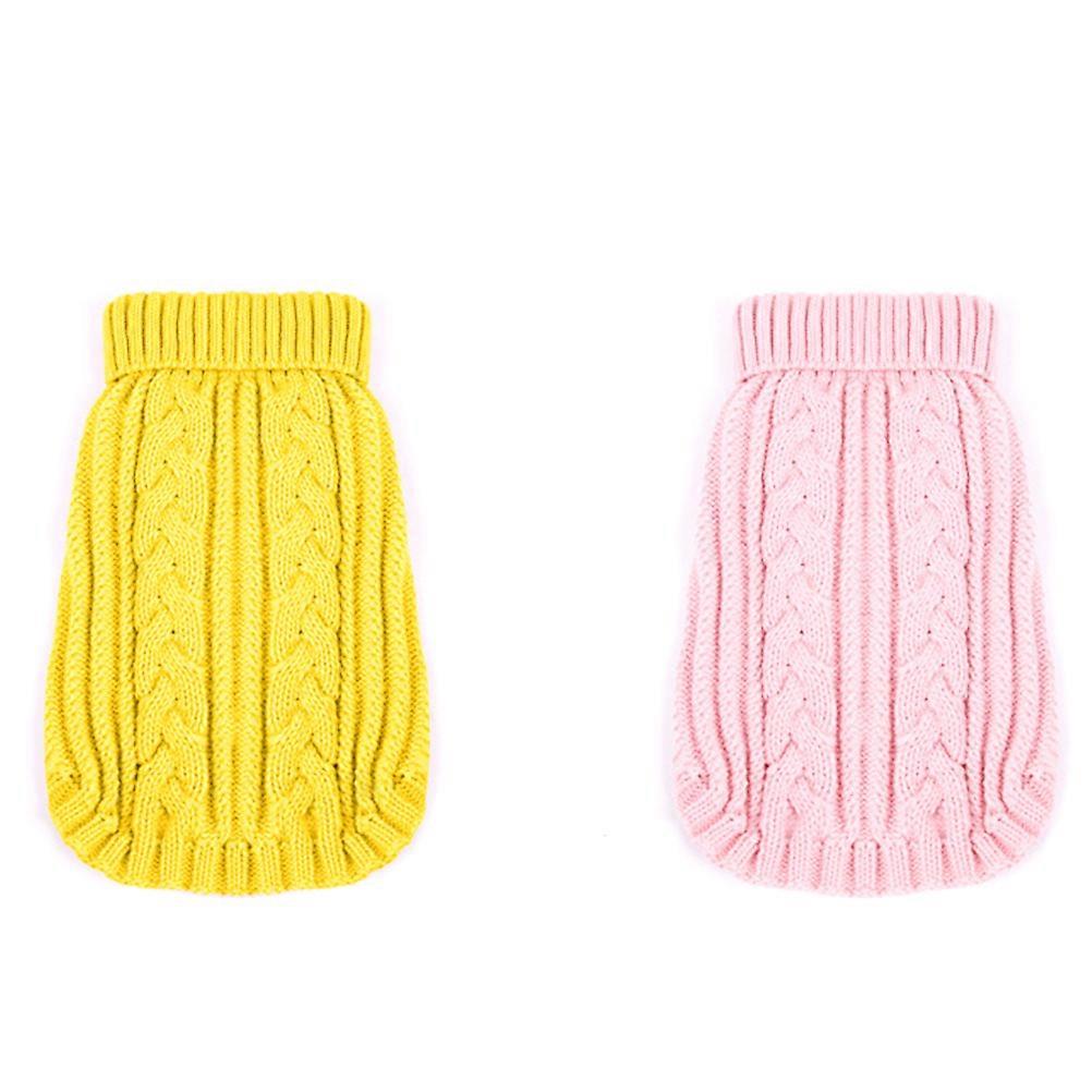 ジョギング用小型犬用セーターペットコスチュームXXSイエロー1パック