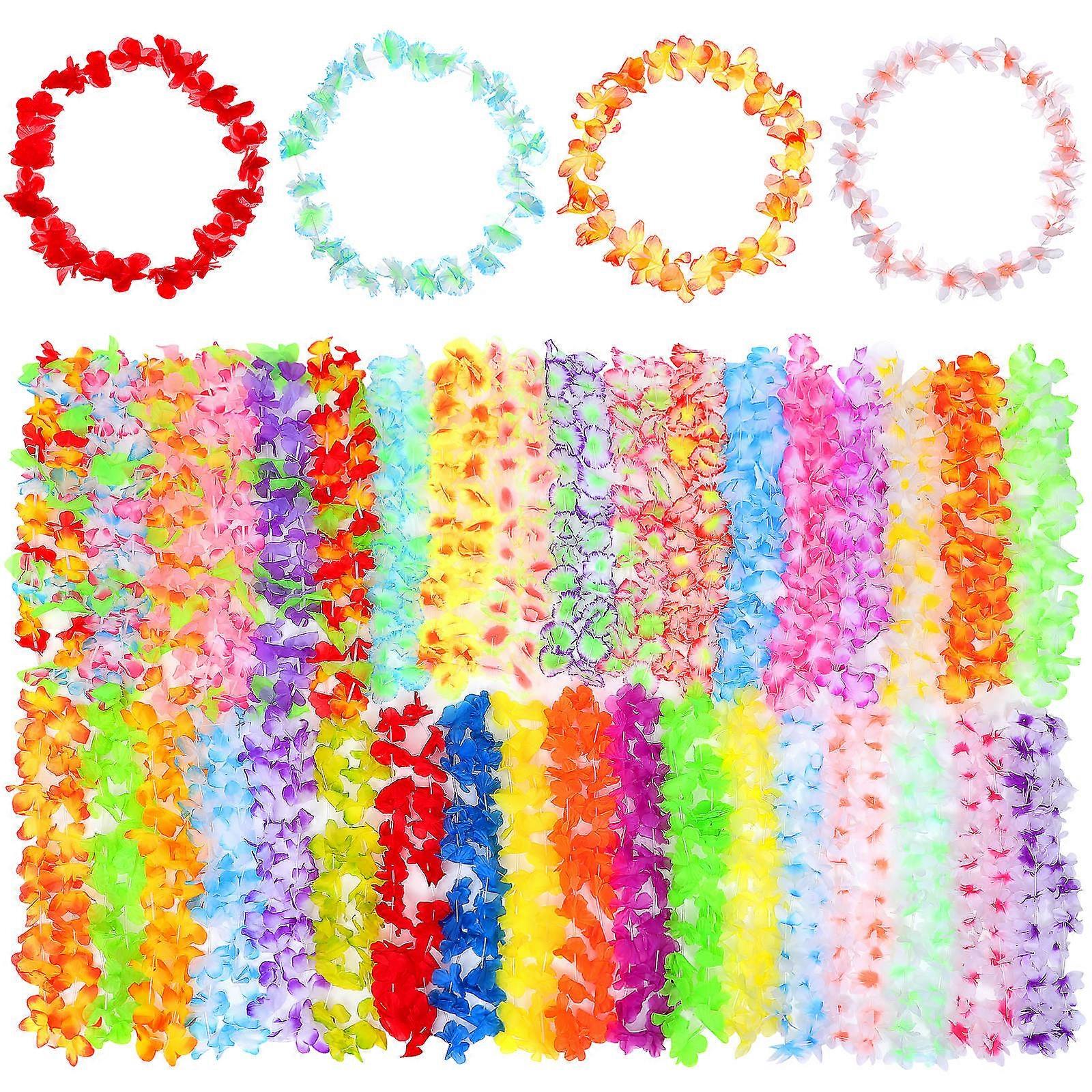 Artificial Flowers Garland Small Size 36Pcs Hawaii Theme Party Costume Accessory Tropical Wreath