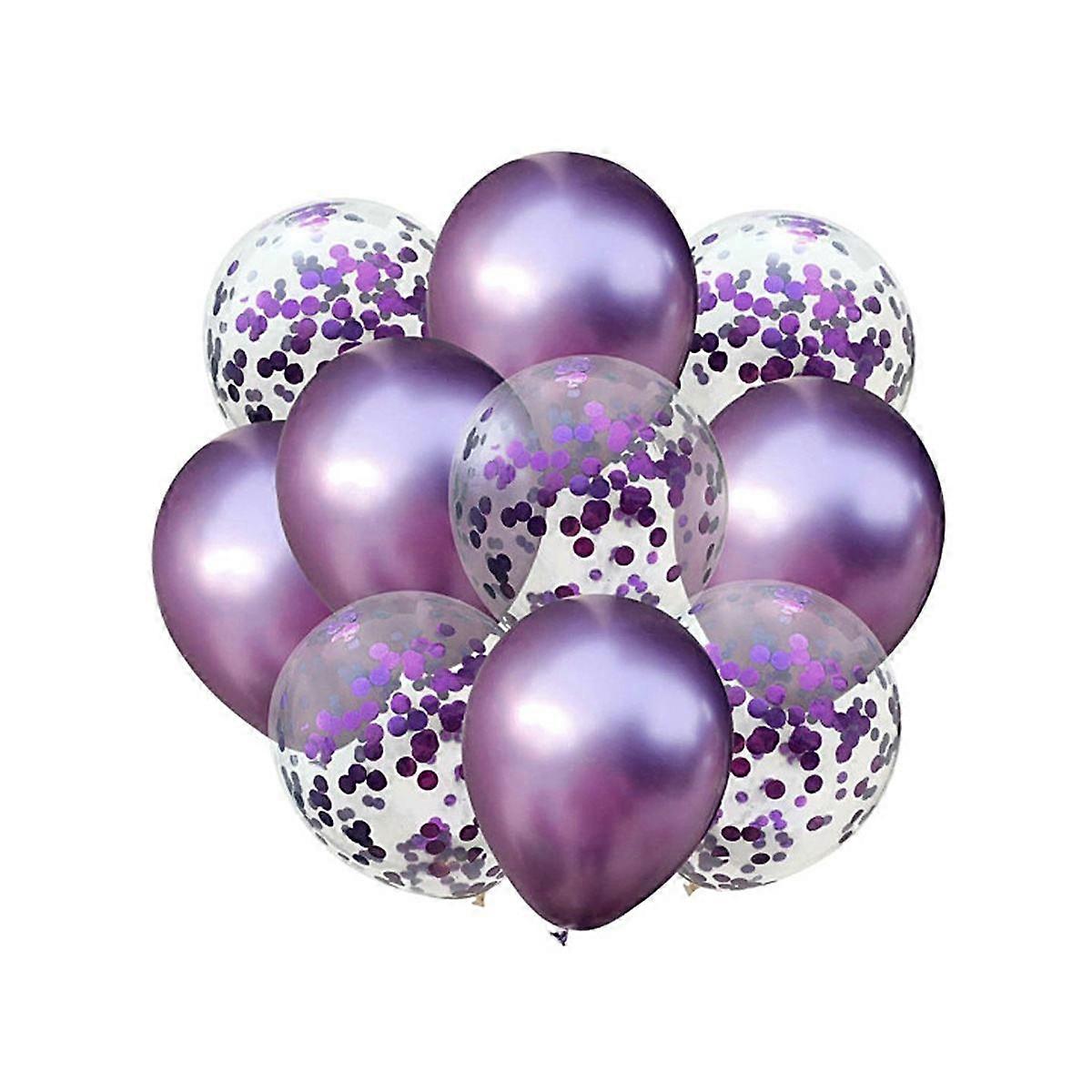 Decoração de Festa de Aniversário Balões Látex Roxo 12 Polegadas 10Pcs