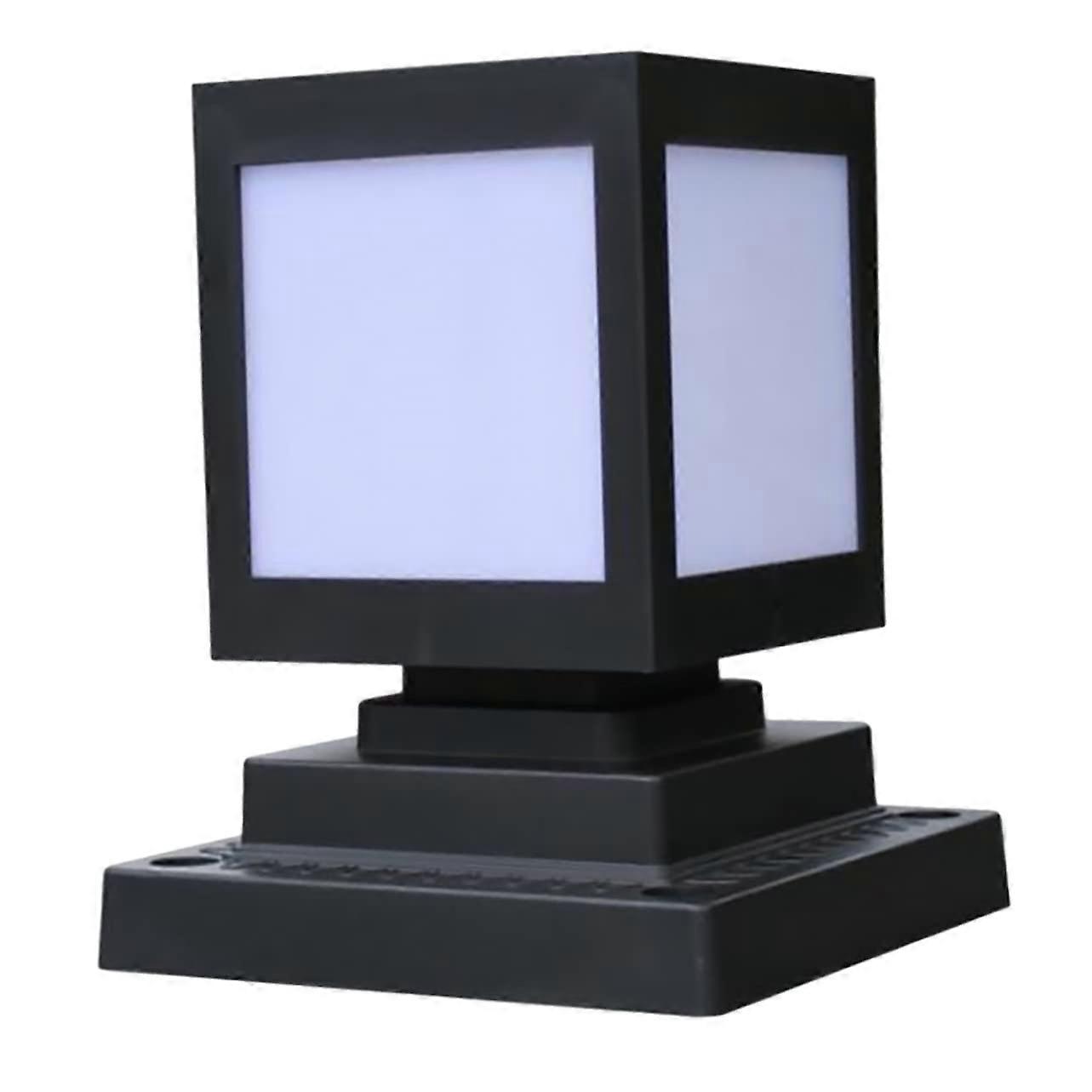 LED Solar Outdoor Post Light Garden Lighting Black