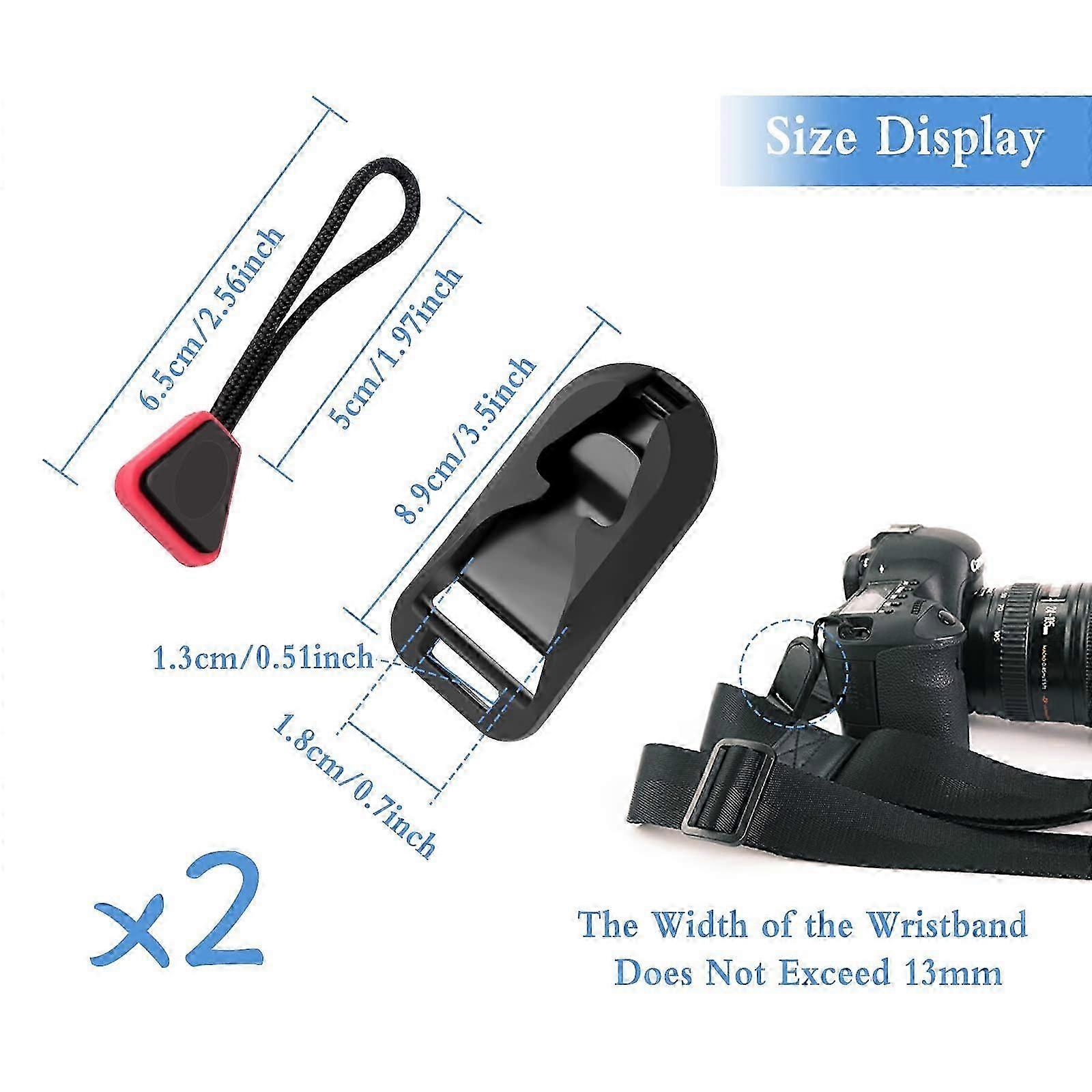 Quick Release Camera Strap Buckles - Set of 2 with Base Clips