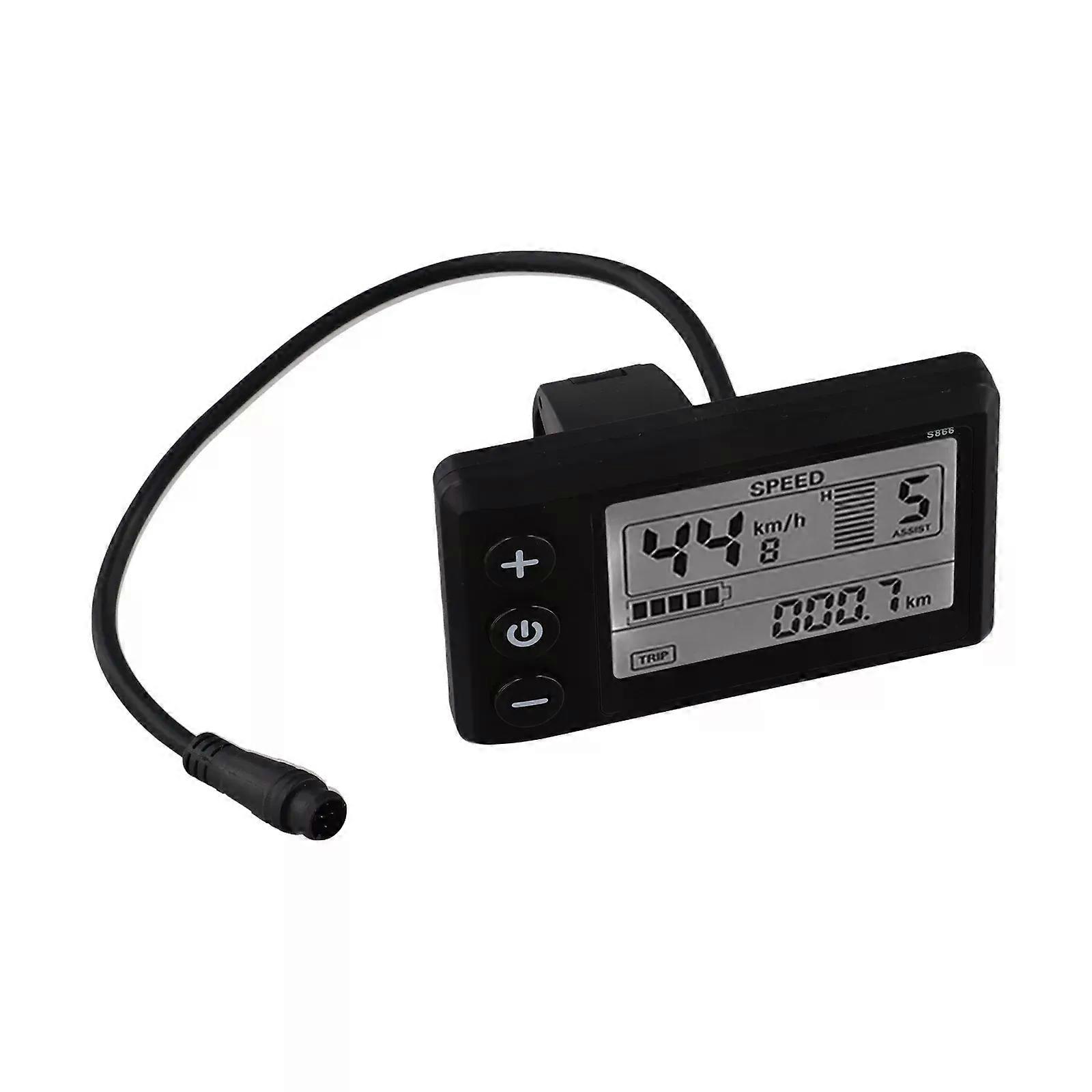 Compact Electric Bicycle LCD Screen Featuring Essential Data Outputs; Built to Withstand Varying Environmental Conditions-fj