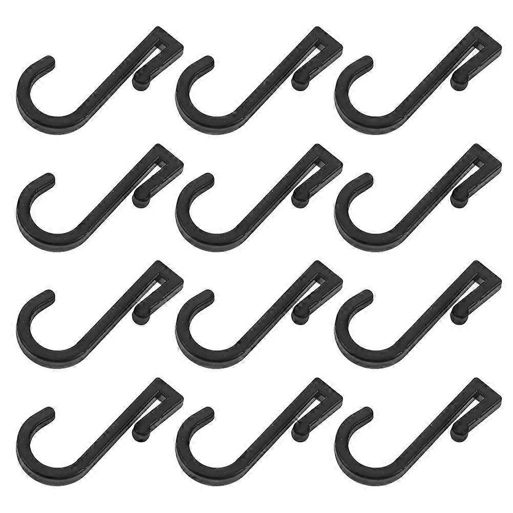 Cabinet Hooks For Hanging Plastic J Shaped Organizing Homeowners 12Pcs Black