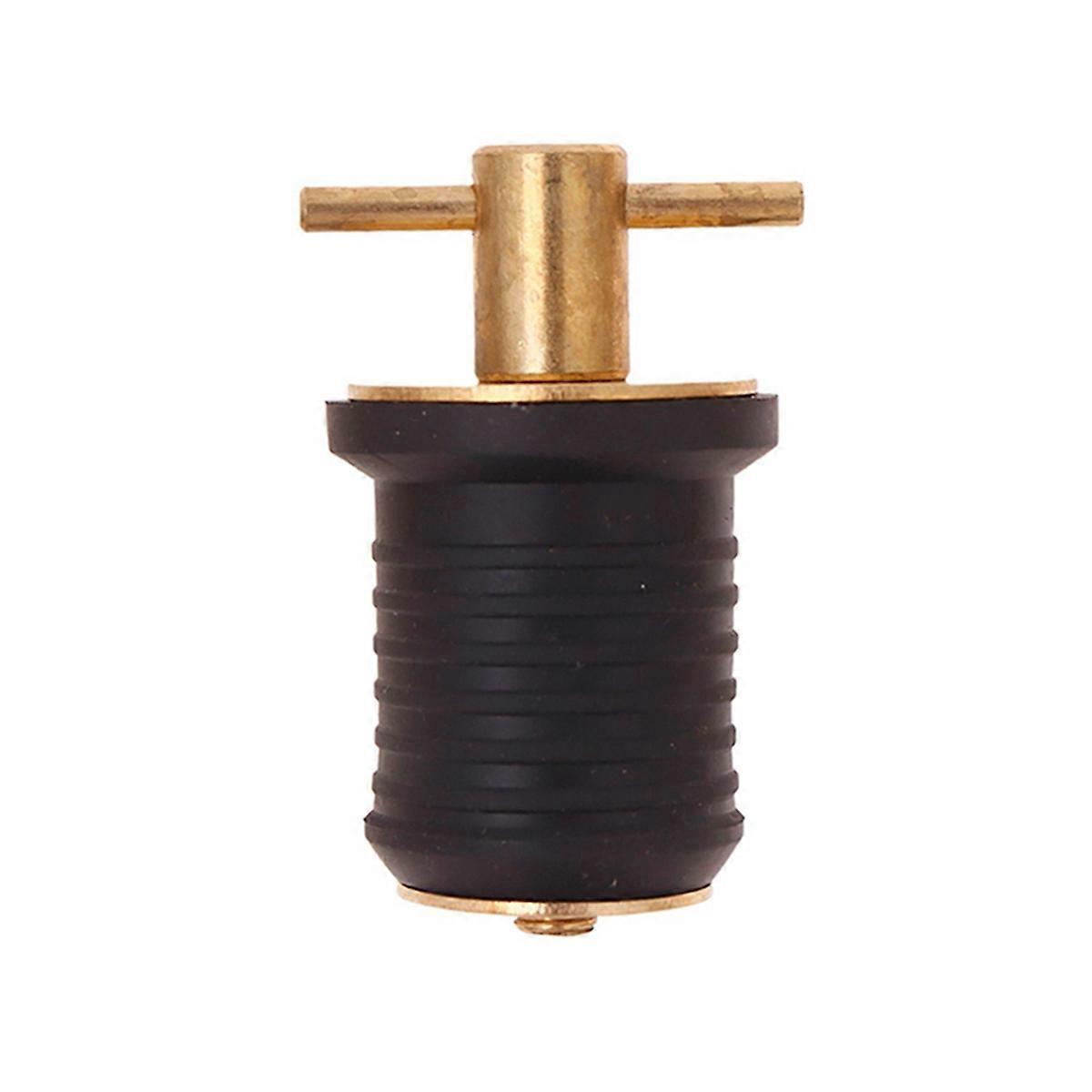 سدادة تصريف القارب بمقبض على شكل حرف T، مقبض نحاسي فولاذي، ملحقات القارب، سدادات مطاطية بحرية 25 مم