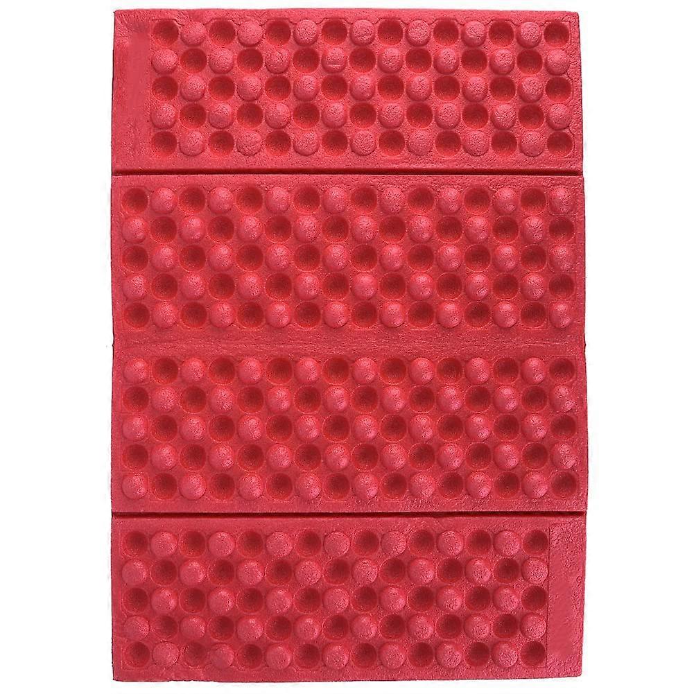 Outdoor Camping Mat - Foldable Waterproof Foam Seat Cushion for Hiking, Picnic, Garden, Park - Red and Black Color