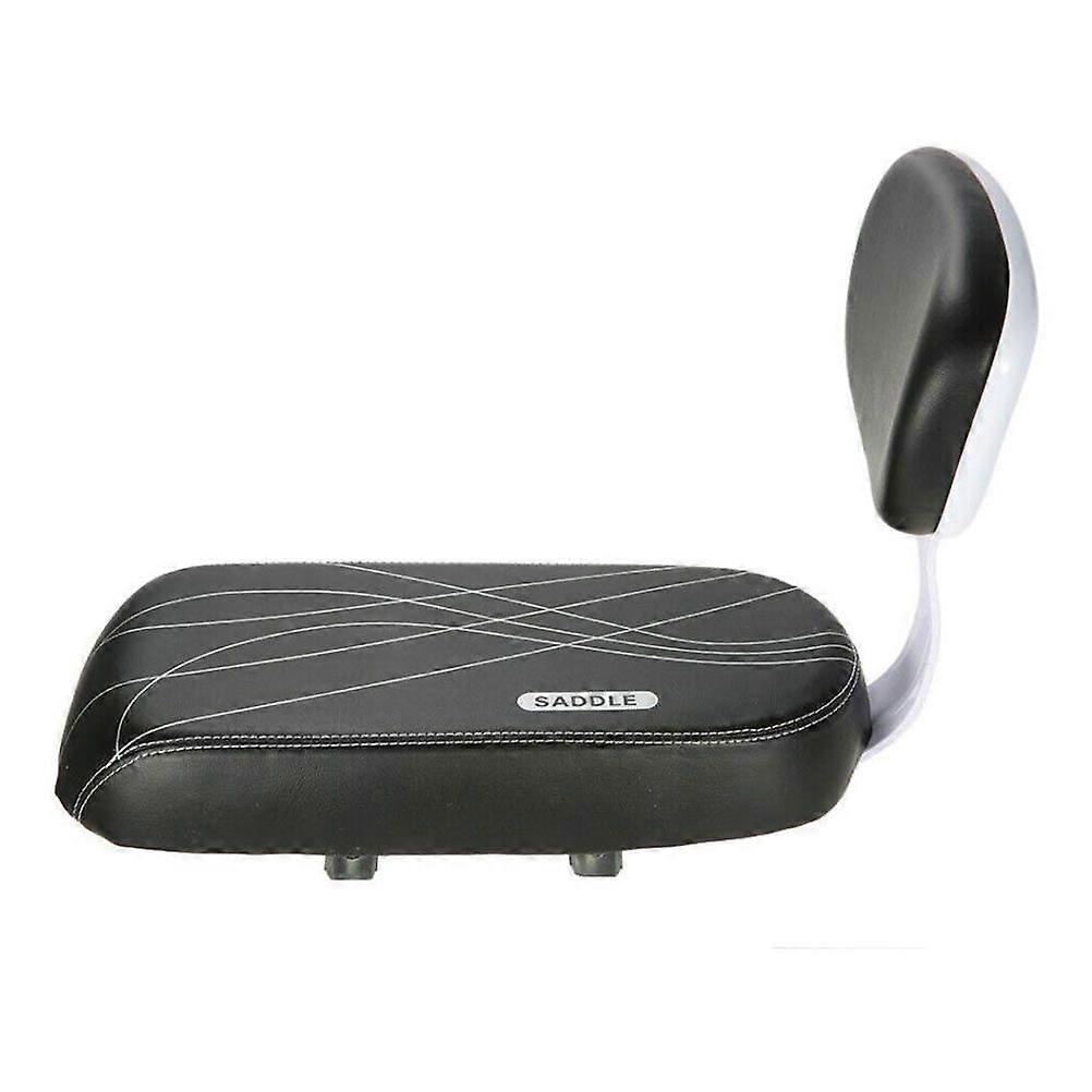 1Pc ryglæn sæde læder cykel bagsæde tilbehør (sort)