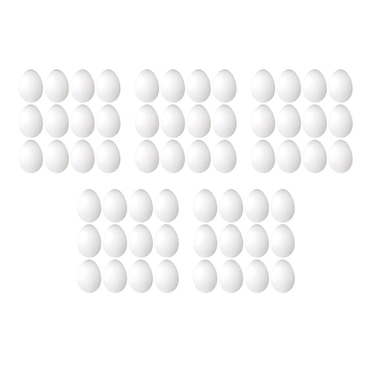12 Pack 3 Inch Easter Foam Egg White Egg Craft Ball