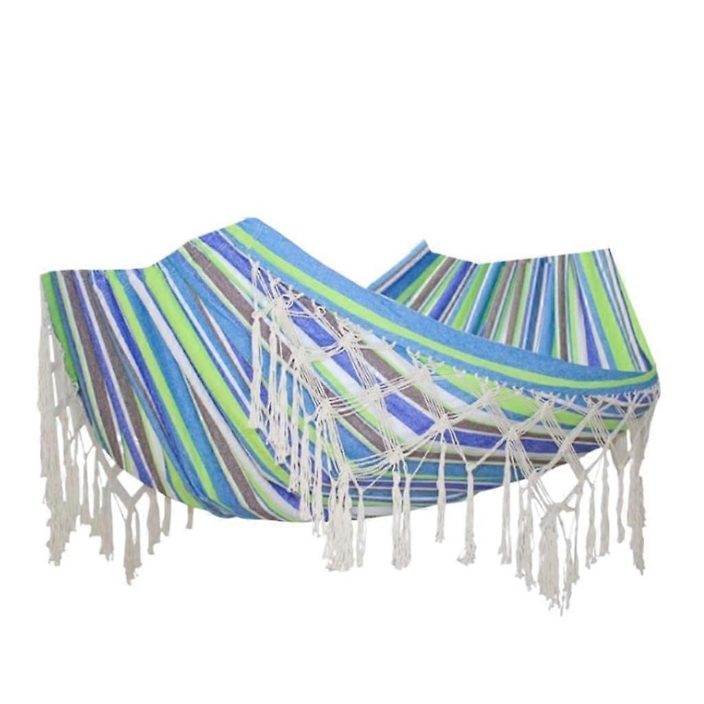 Outdoor Swing Hammock AntiRollover Double Canvas Blue L 5 x W 5 x H 16 cm