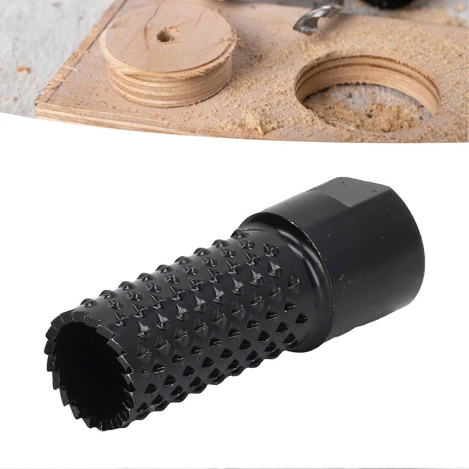 M10 Rotary Burr Rasp File Bit Black Polished Finish Wood Carving Hole Drill Bit for Angle Grinder 20mm/0.8in 
