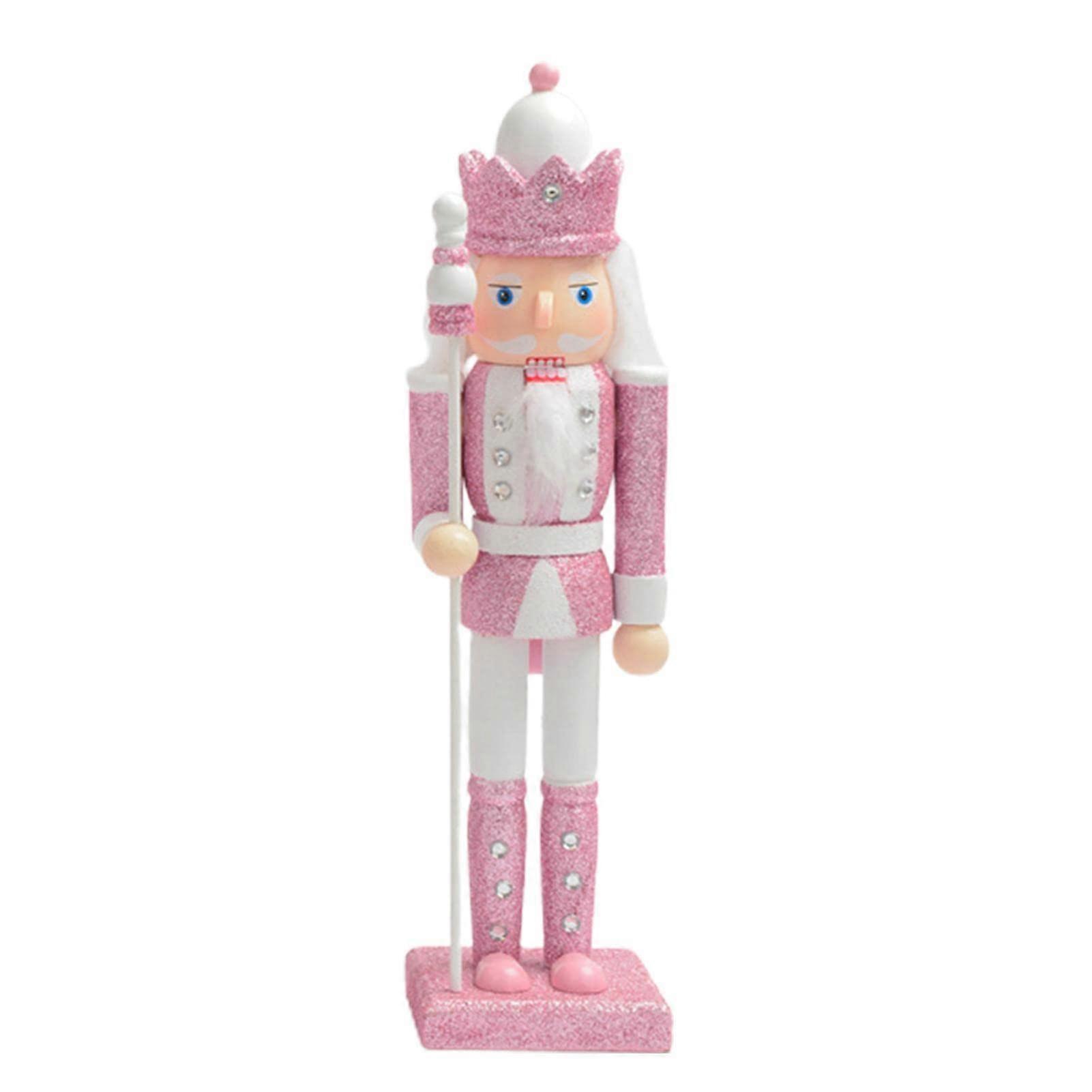 Nutcracker Pink Soldier Guard Christmas Decorations Wooden Ornaments 4 Styles