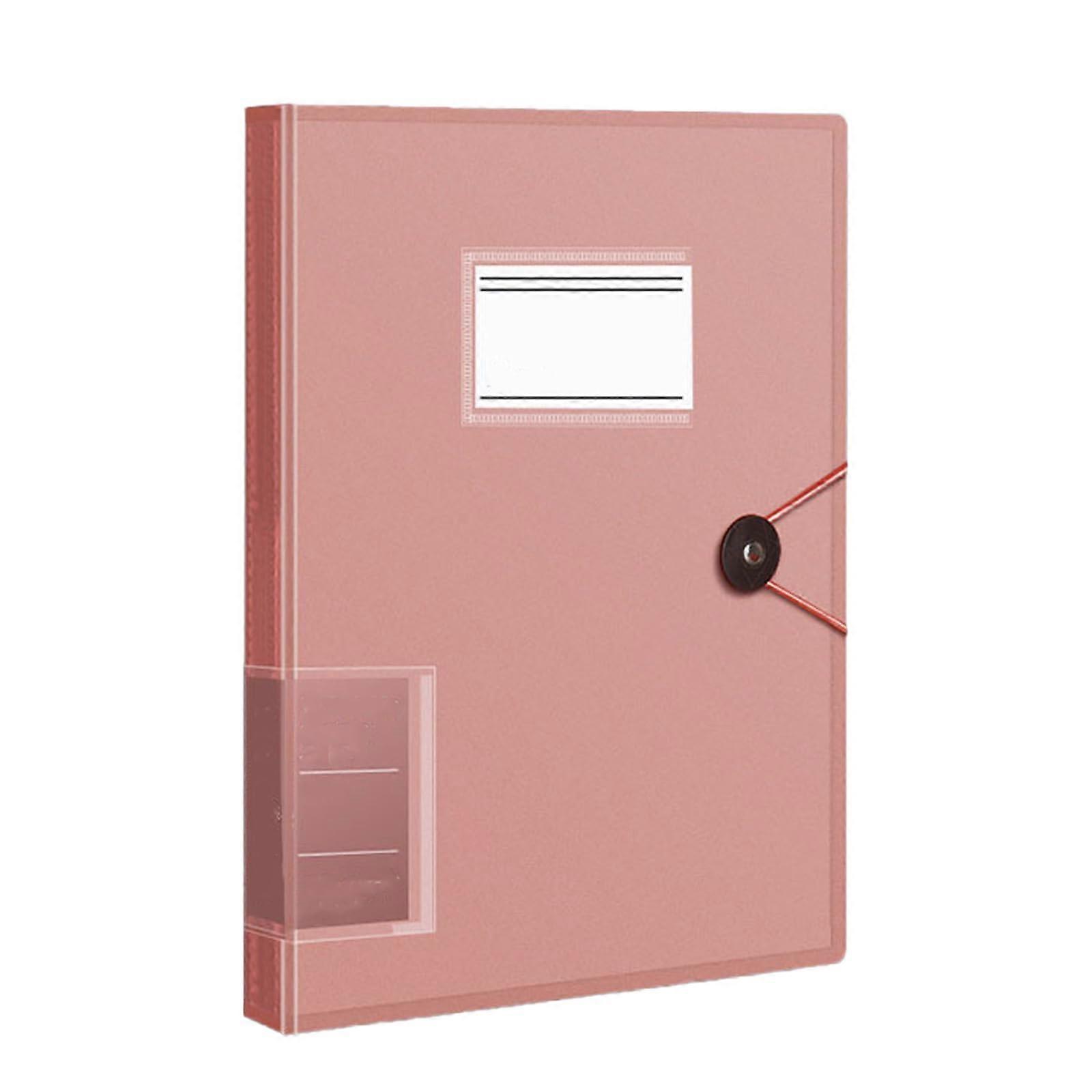 Folder with Plastic Sleeves, Art Portfolio Folder with 30/60/80 Pockets, Transparent Sheet Protectors, Document Organizer Folder/Red/30 Pages