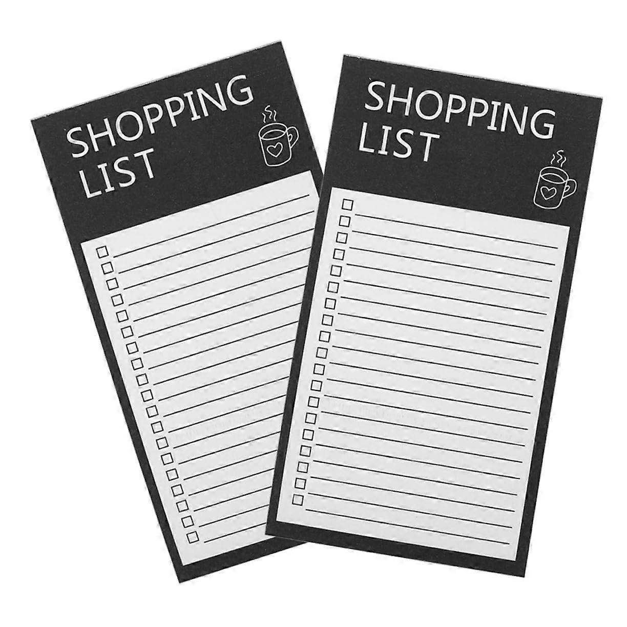 Fridge Shopping List Notepad 2-Pack Magnetic Refrigerator List Pad Magnetic Notepads Shopping List Notebook
