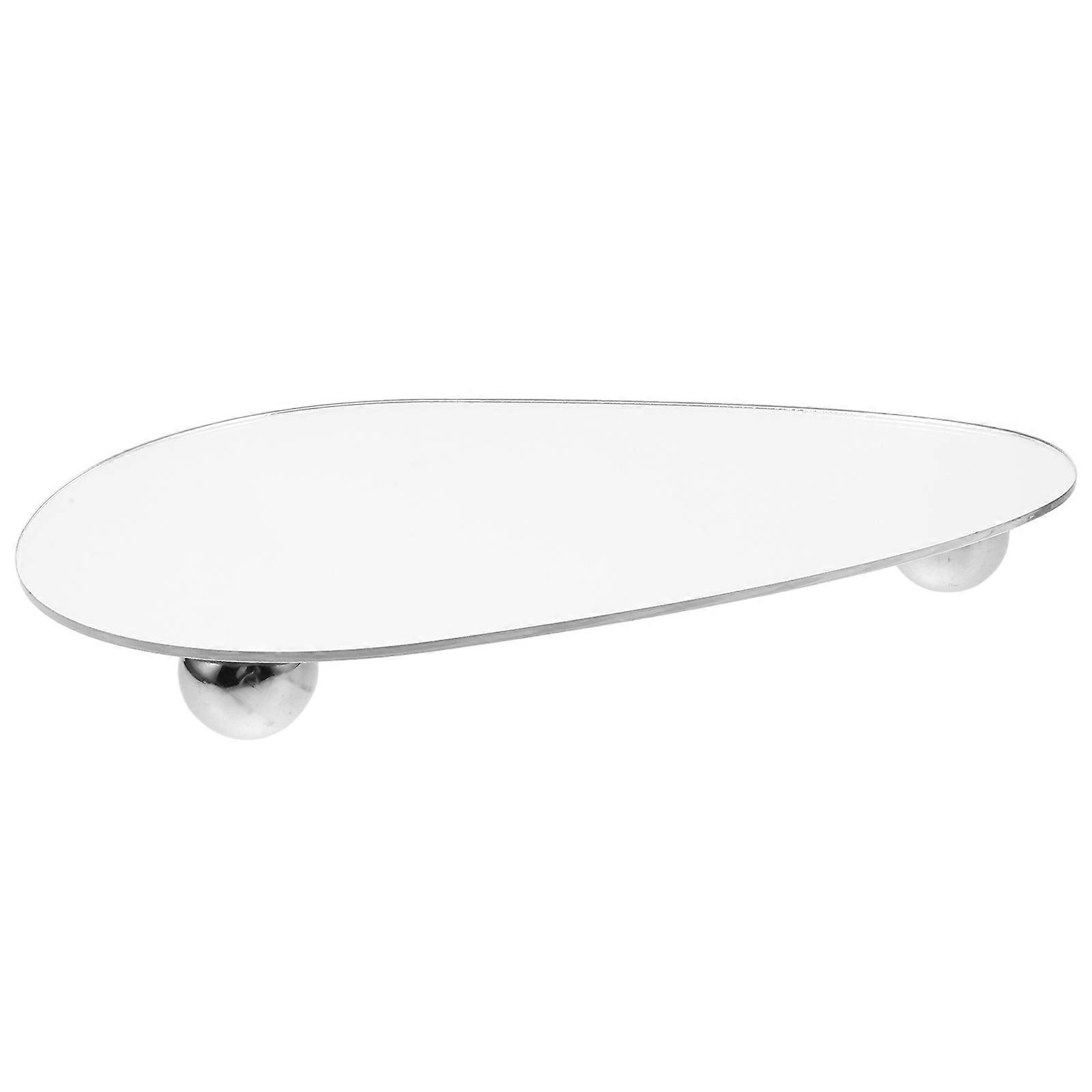 Flat Leg Props Reflecterende Display Sheet Sieraden Lade 9.8×6.9×1.4in 1Pack