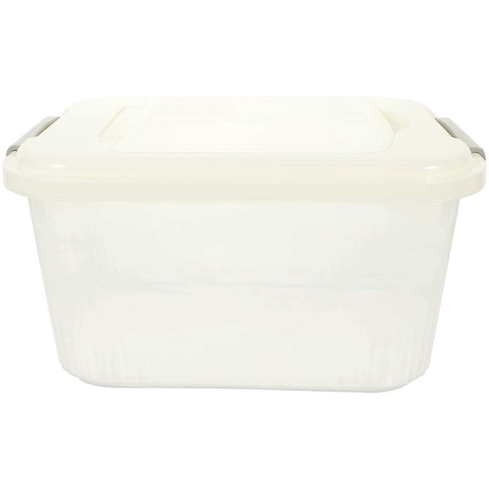 Dry Rice Storage Container Home Use 29X21.5X16.5CM Sealed Lid 1Set