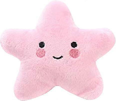 Starfish Dog Toy Small Squeaky Plush for Puppies and Adult Dogs Easy Grip Soft Pink Ideal for Interactive Playtime