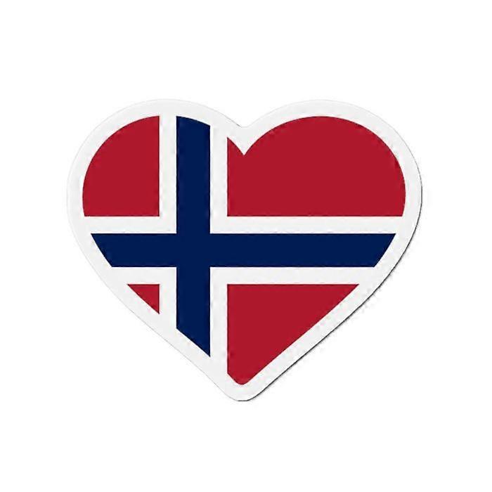 Magnet Heart Flag Norway - Multicolored - 10 cm - 50 pieces - Synthetic resin - Mixed