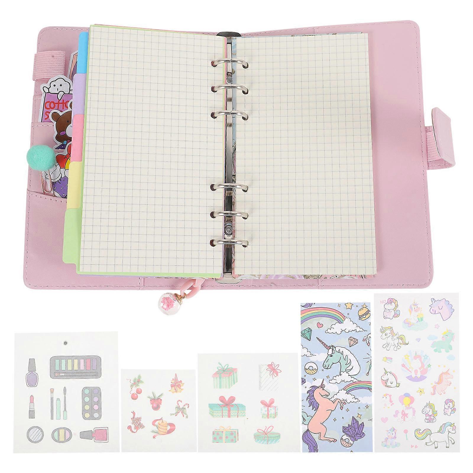 Project Notebook Loose Leaf Notepad For Students Office Stationery Rectangular Shape PU Paper Material 1 Set