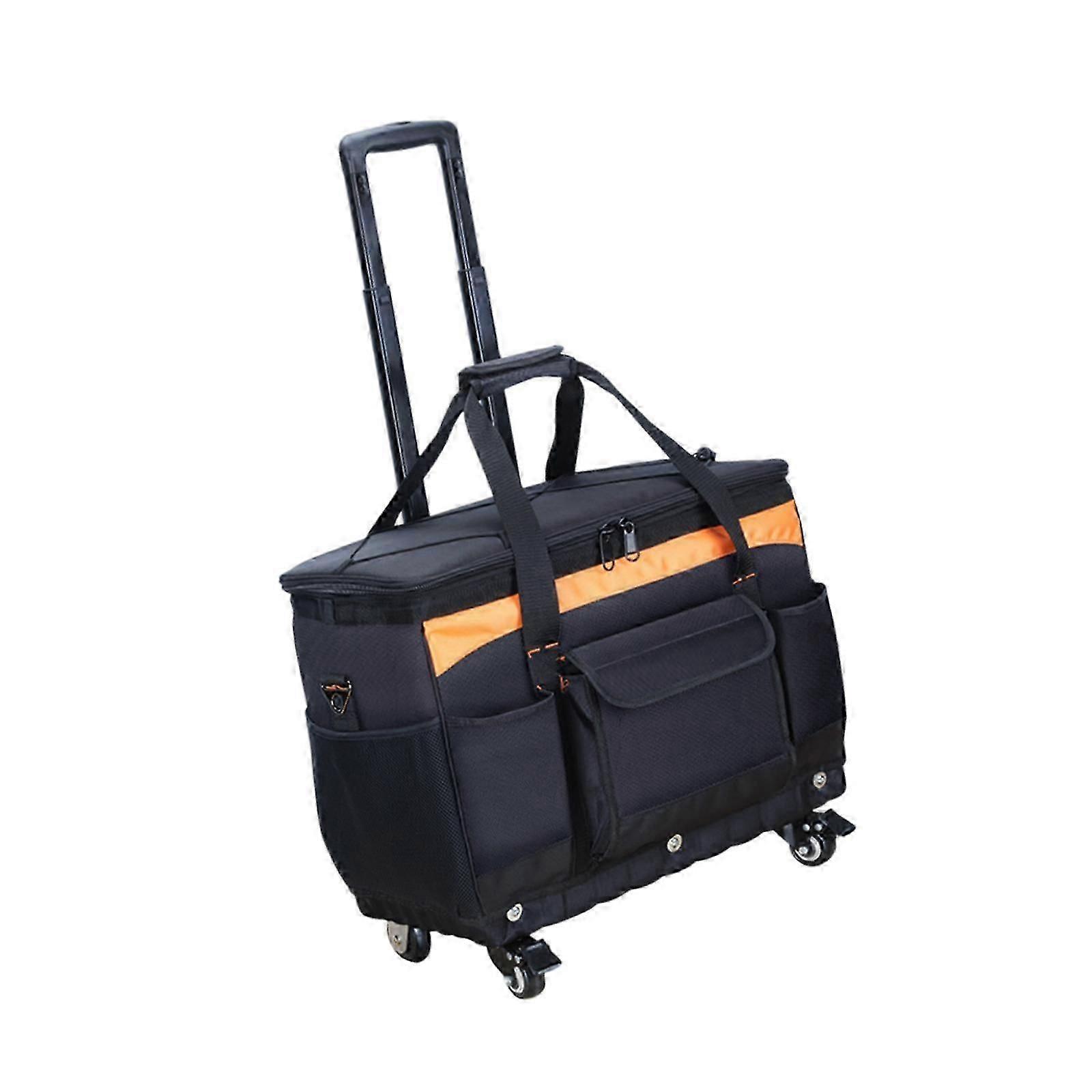 Rolling Tool Bag Place Saving Wear Resistant Accessories for Construction Electrician Men 35cmx23cmx32cm