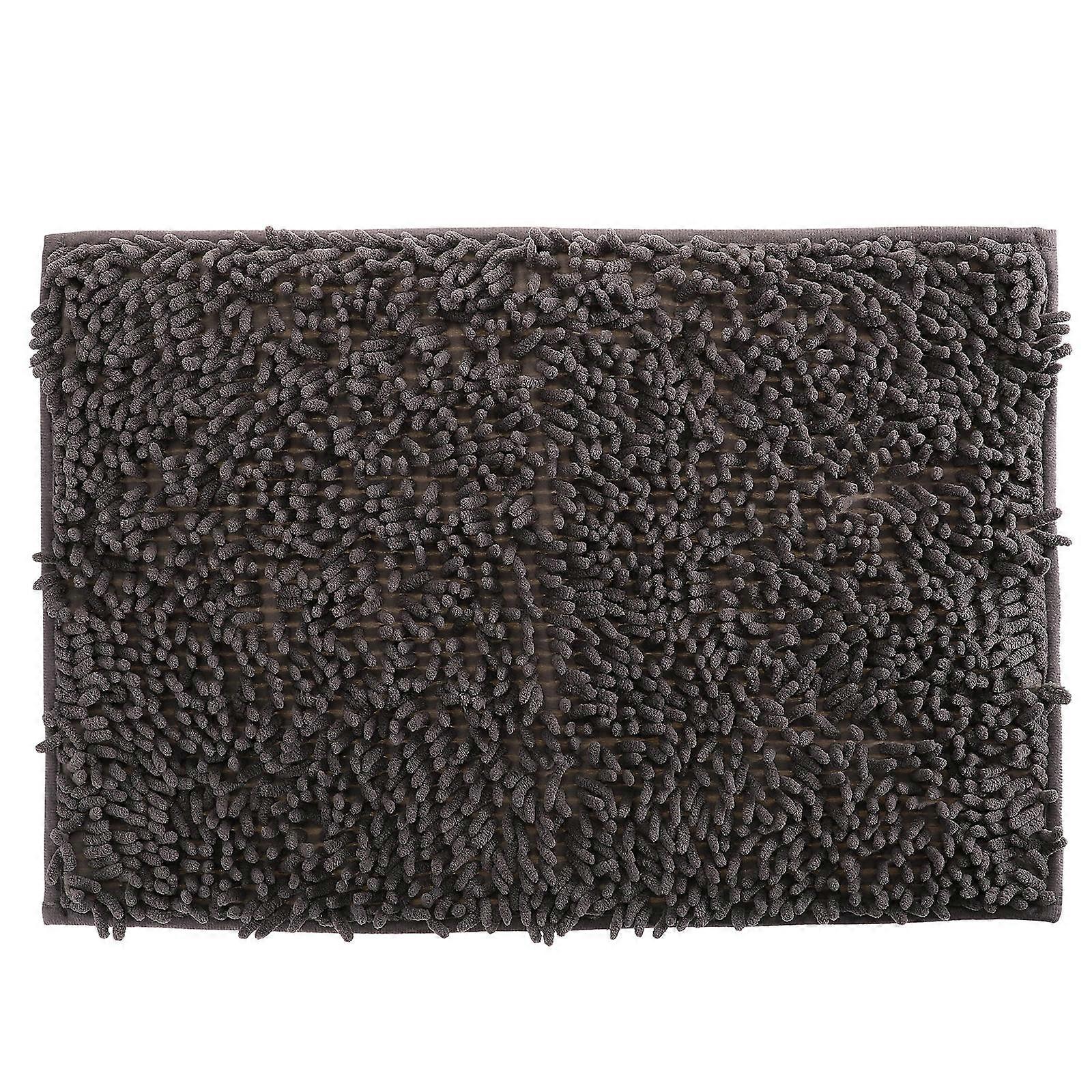 Skid Chenille Door Mat for Indoor Outdoor Use, Washable Absorbent Floor Cushion with Non Slip Backing, Modern Entryway and Patio Rug for Home, Safe