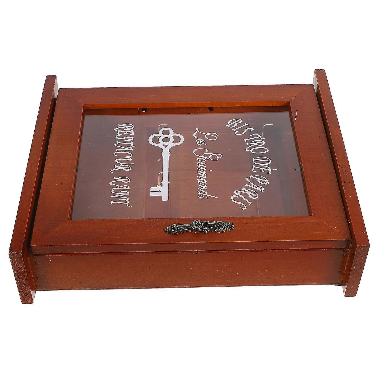 Brown Plastic Entry Door Box for Storage Key Storage Case Wallmounted Decoration  Compact Size