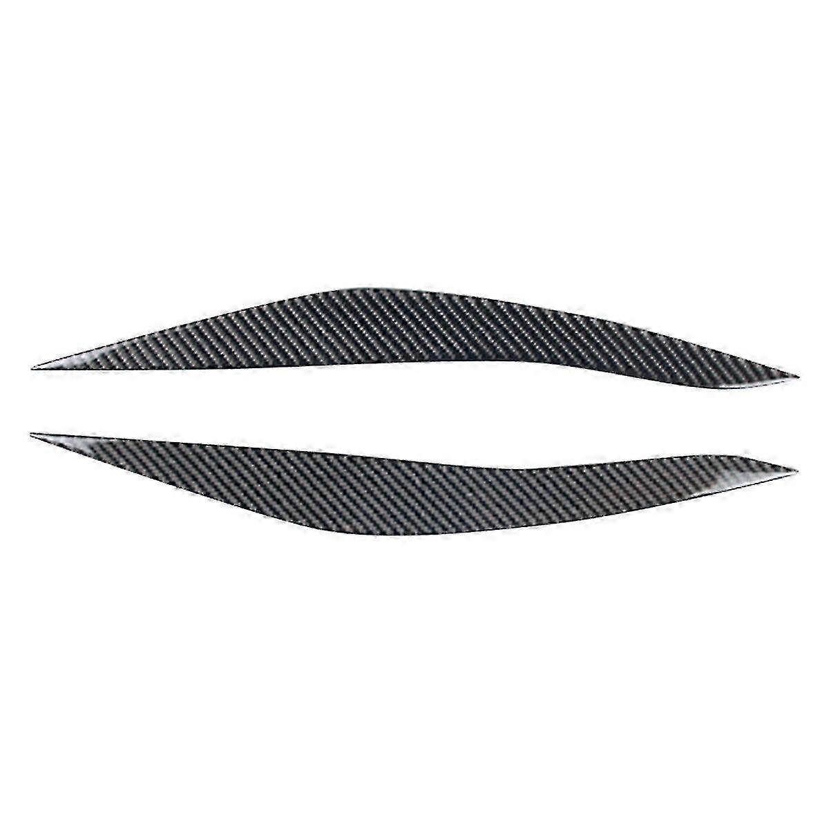 Front Headlight Eyelid Trim Stickers Compatible with BMW 5 Series F10 F11 (2011-2014) - Car Eyebrow Cover for Enhanced Style