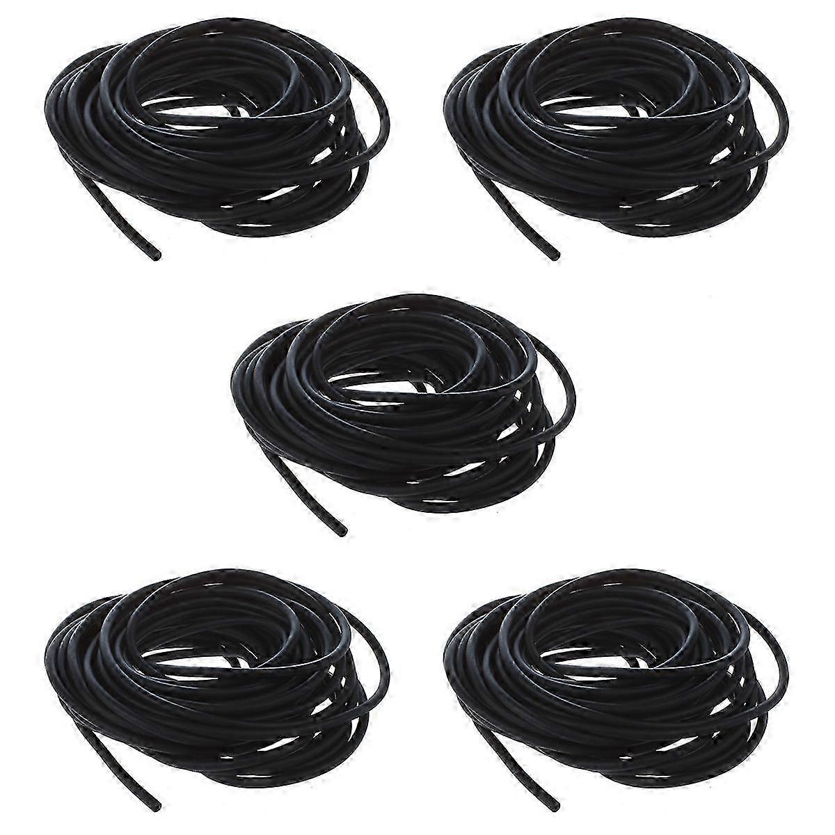 5X Tubing Exercise Rubber Resistance Band Catapult Dub Elastic, Black 10m