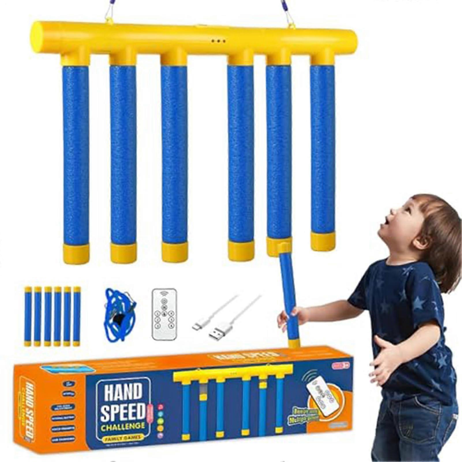 Fangspiel With Falling Sticks | Reaction Training Toy, 3 Adjustable Speed Levels, Hand-Eye Coordination Training