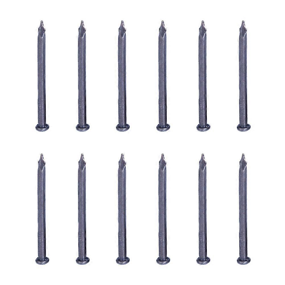 50Pcs Black Carbon Steel Nails with Pointed Tips for Fixing 2.5Inch
