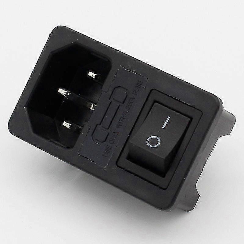 Brass Parts ! 5pcs ! with 10A fuse ! Multicolor Rocker Switch Fused IEC 320 C14 Inlet Power Socket Fuse Switch AC SocketBlack SZRH A-C