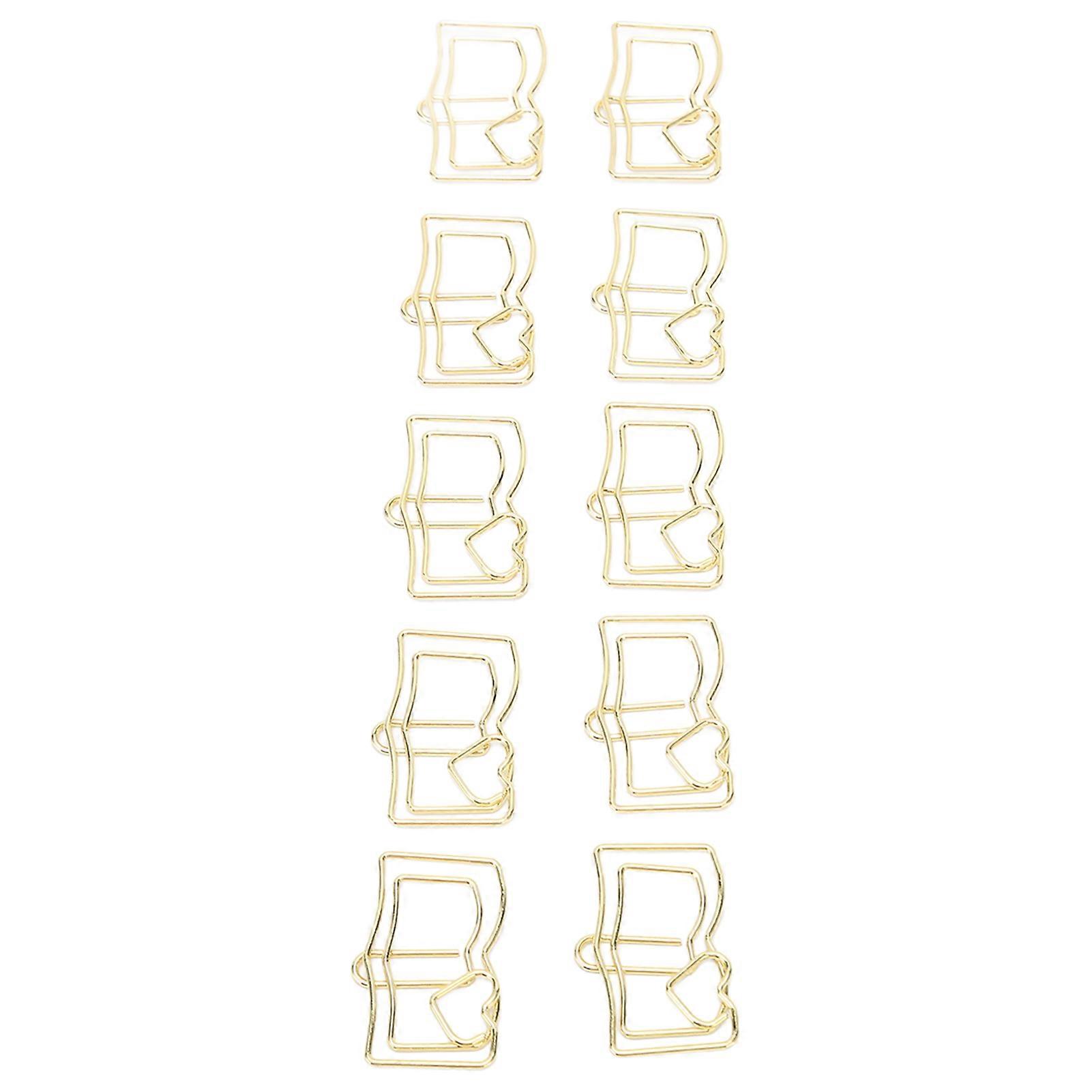 50PCS Paper Clips Portable Unique Shape Slip Resistant Strong Clamping Force Reusable for School Office Family