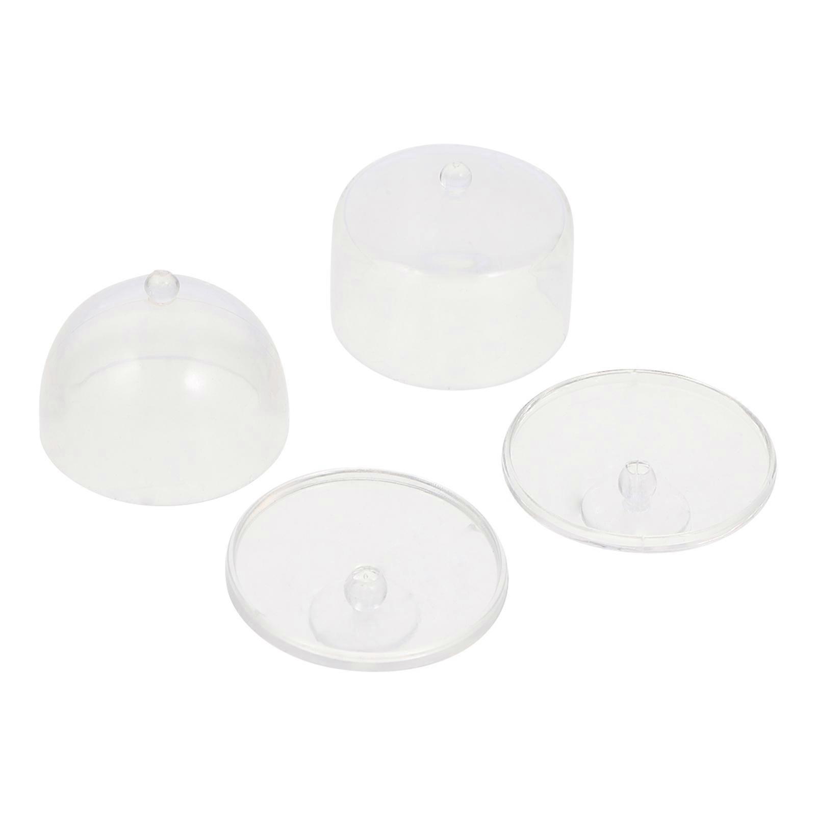 Mini Cake Stands for Dollhouse Decoration Assorted Color Plastic 2pcs