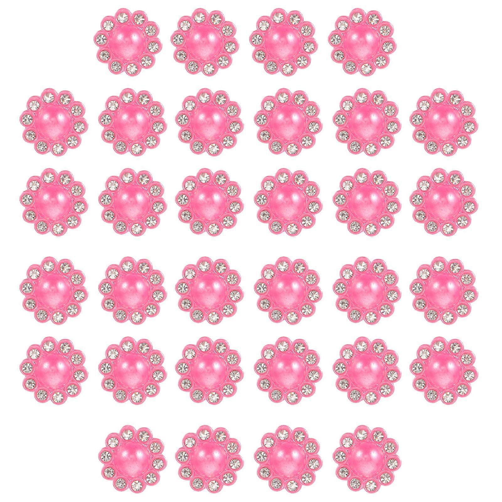 50Pcs Decorative Buttons DIY Handicraft Resin Buttons for Decoration Pink Color Very Durable