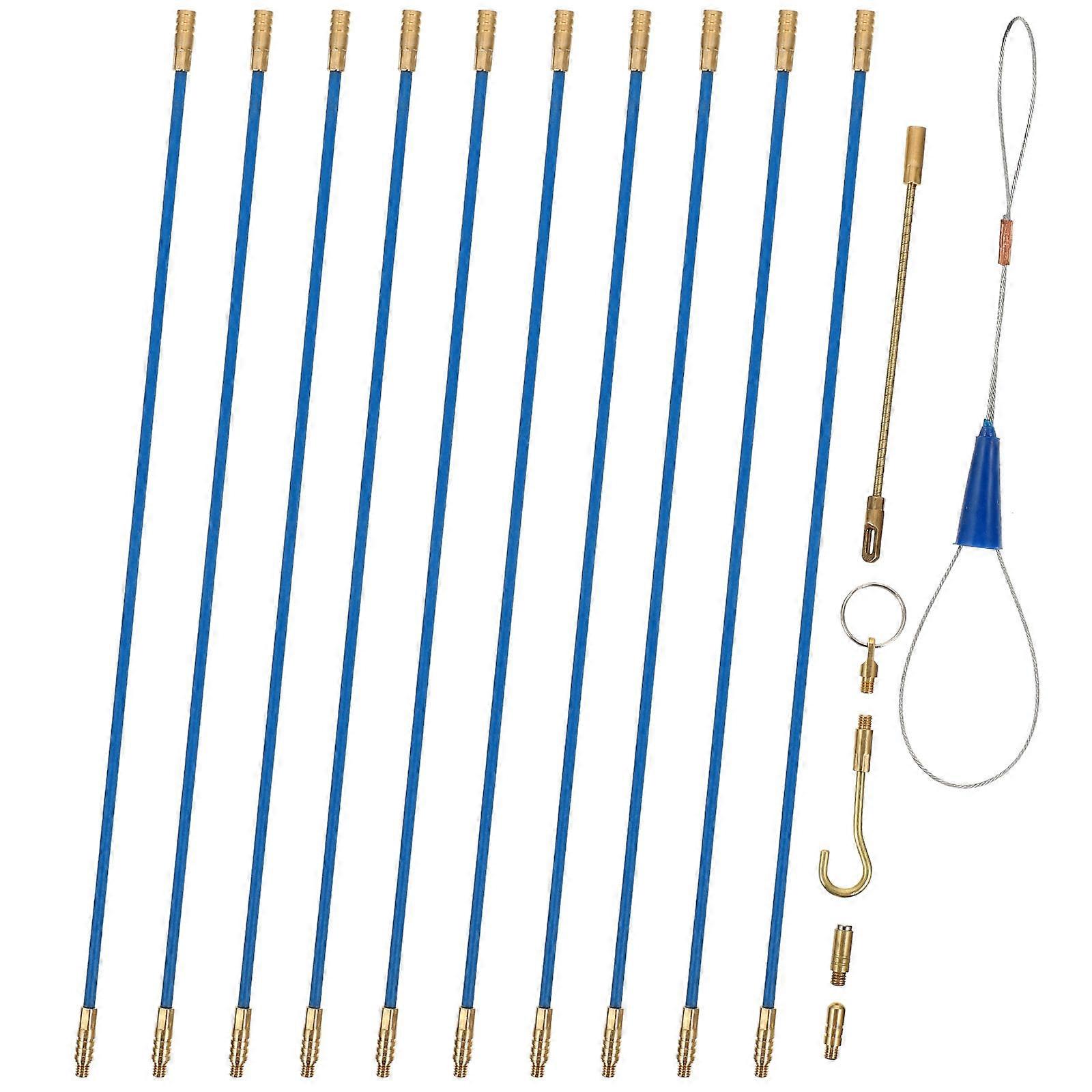Electrical Wire Pulling Tool Fiberglass Fish Tape Cable Puller For Wall Passing Subfloor Wiring Attic Wiring 1Set