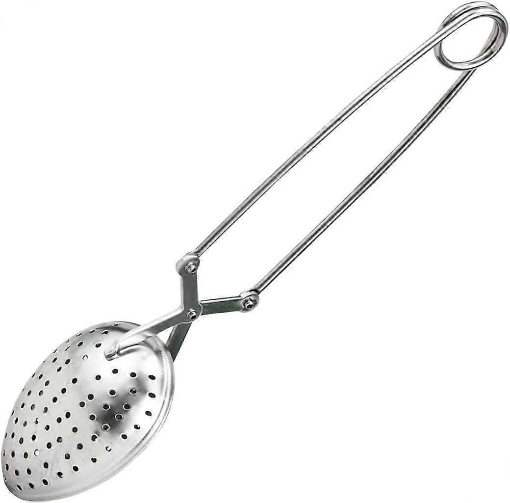Long Handle Loose Leaf Snap Tea Infuser Spoon, Stainless Steel Mesh