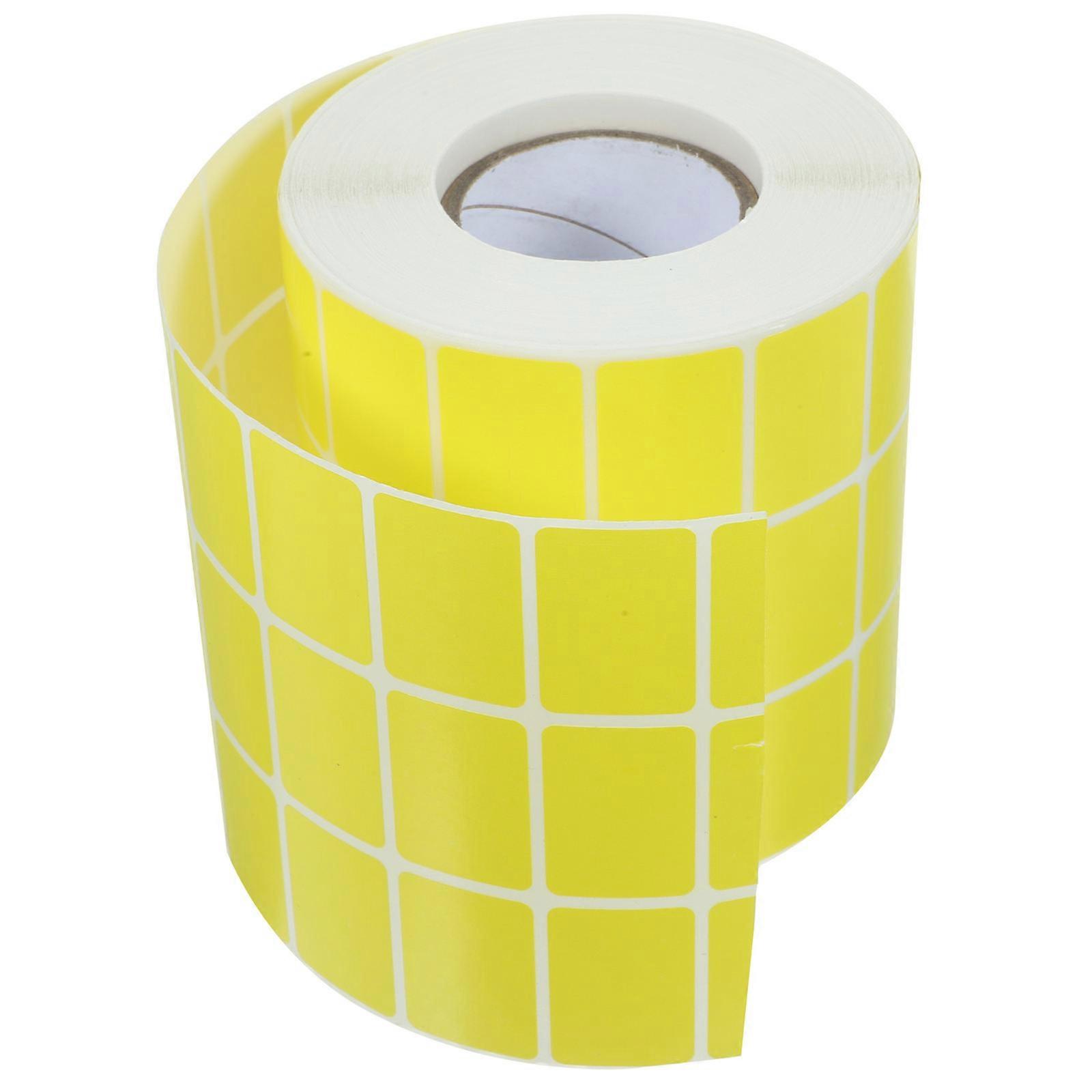 Rectangles Label Yellow Coated Paper Self-Adhesive Blank Stickers with Firm Adhesion for Label Use
